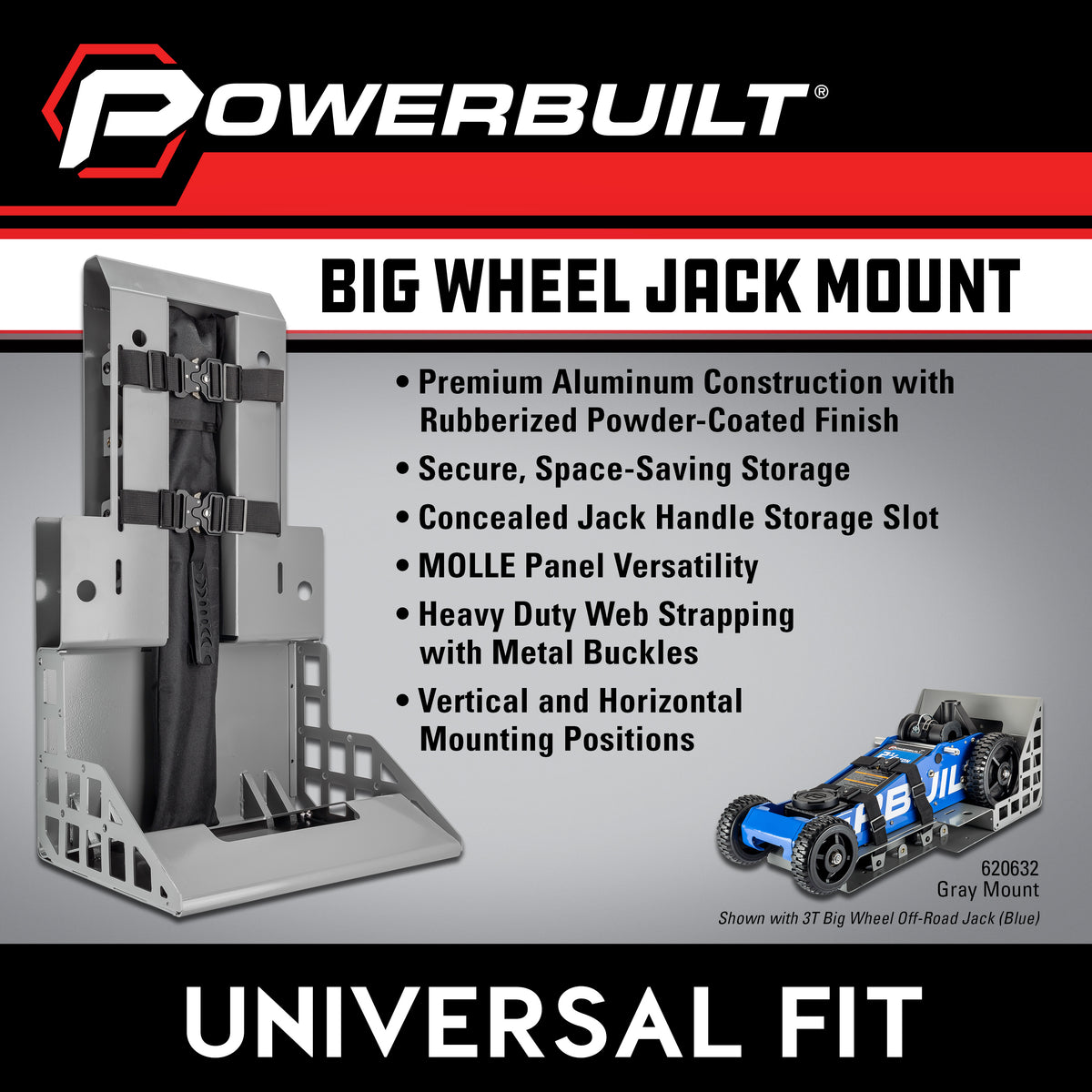 Universal Big Wheel Jack Mount (Grey)