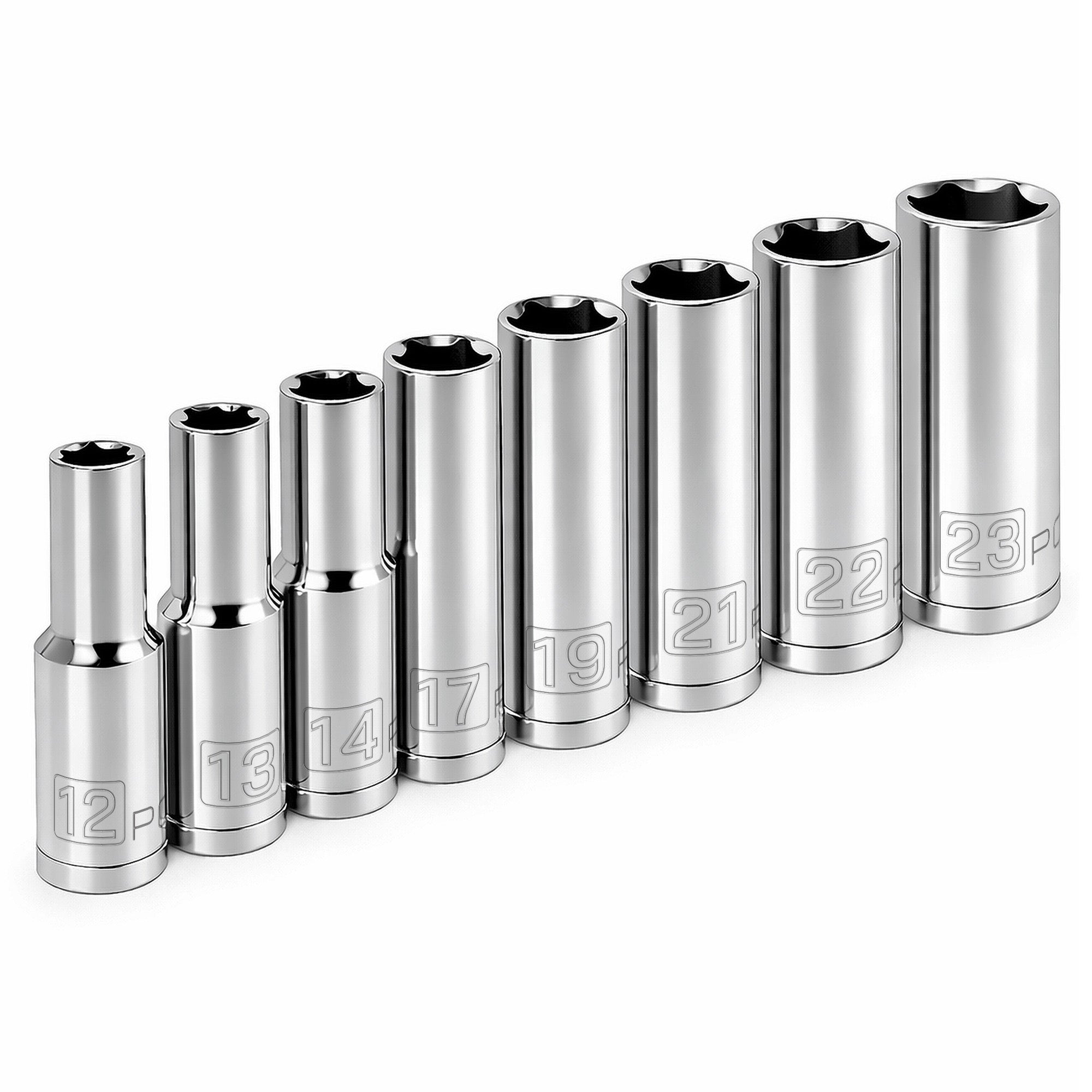 【NY①】　DWEフルセット 8 Piece 1/2 in. Dr. Metric Deep Socket Set