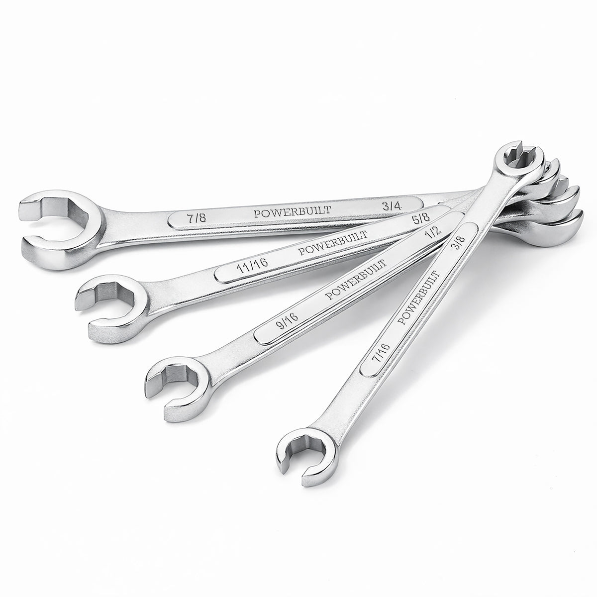 4 Piece SAE Flare Nut Wrench Set