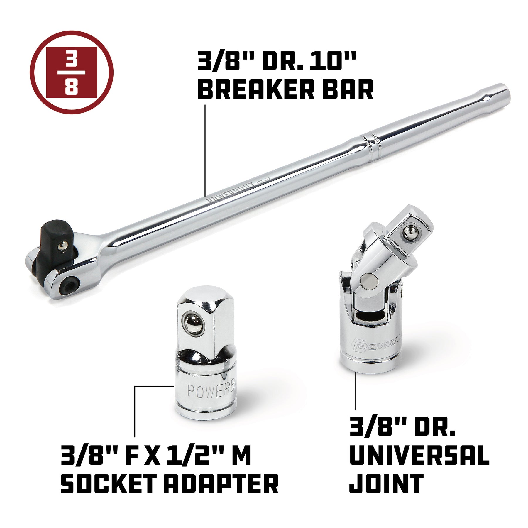 3/8 in. Dr. Breaker Bar Set