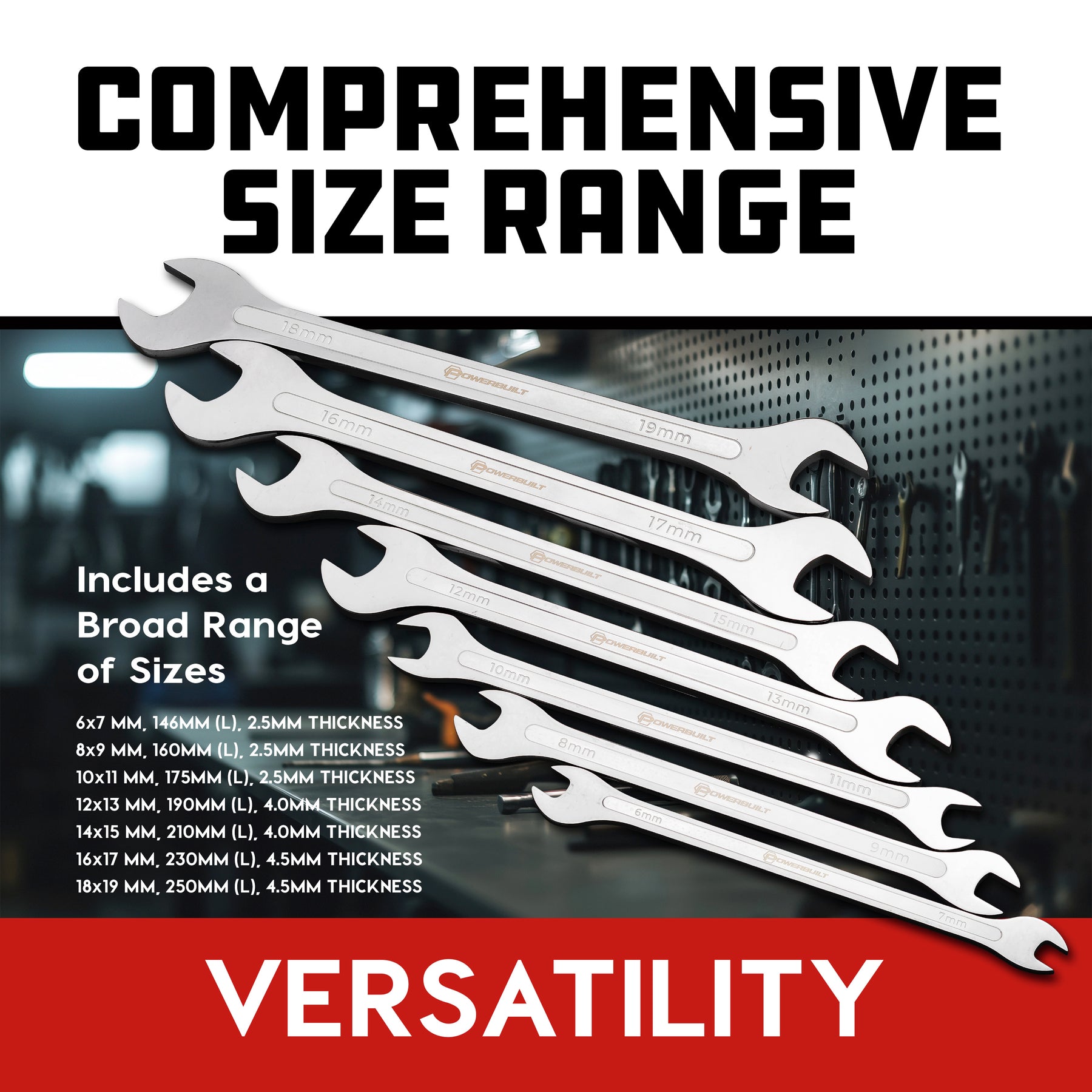 7 Piece Ultra-Thin Wrench Set