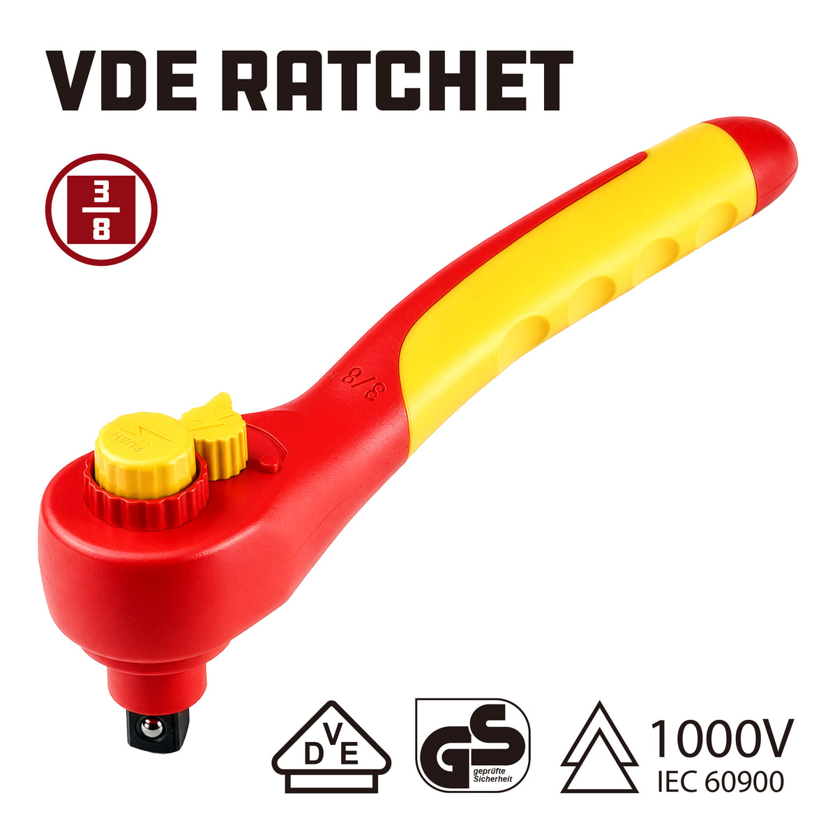 Powerbuilt 3/8-inch Drive 200mm VDE Ratchet