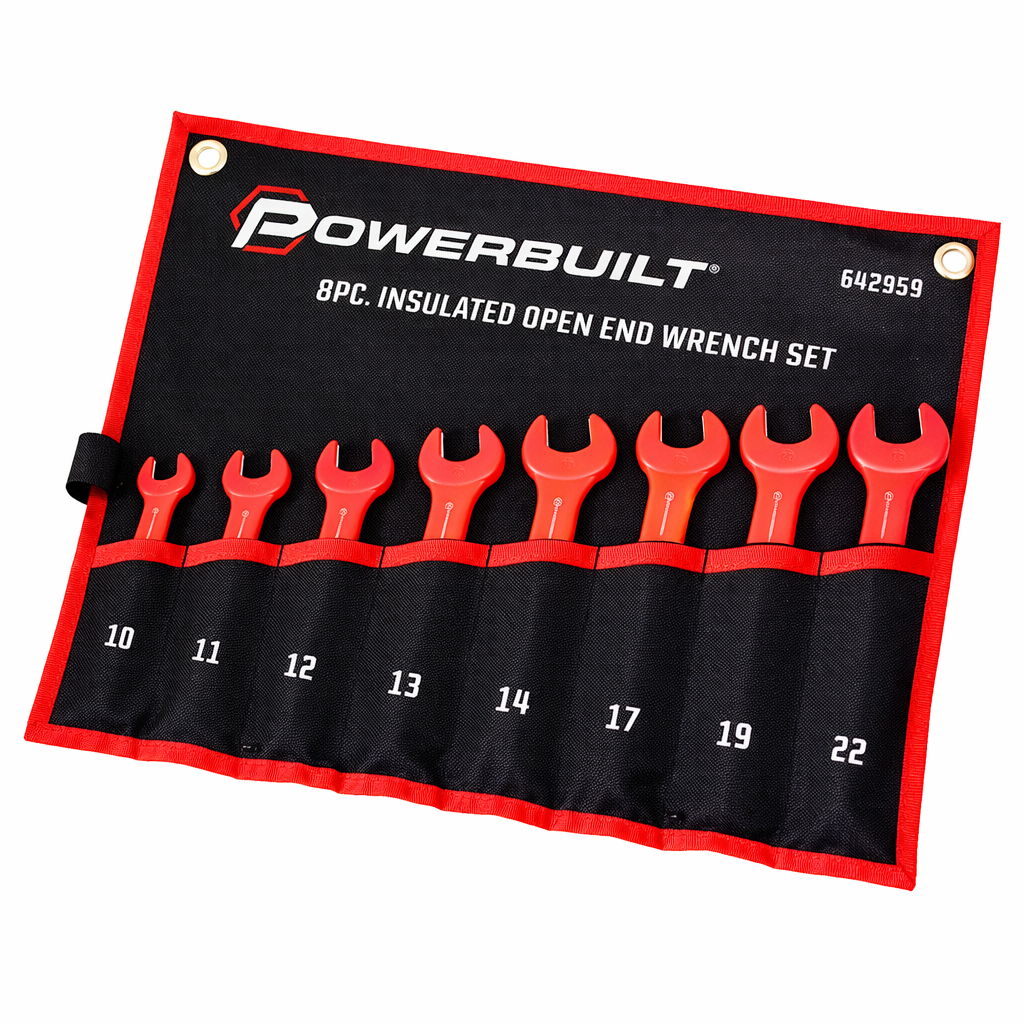 8 Piece Insulated VDE Open End Metric Wrench Set 8 Piece Insulated VDE Open End Metric Wrench Set