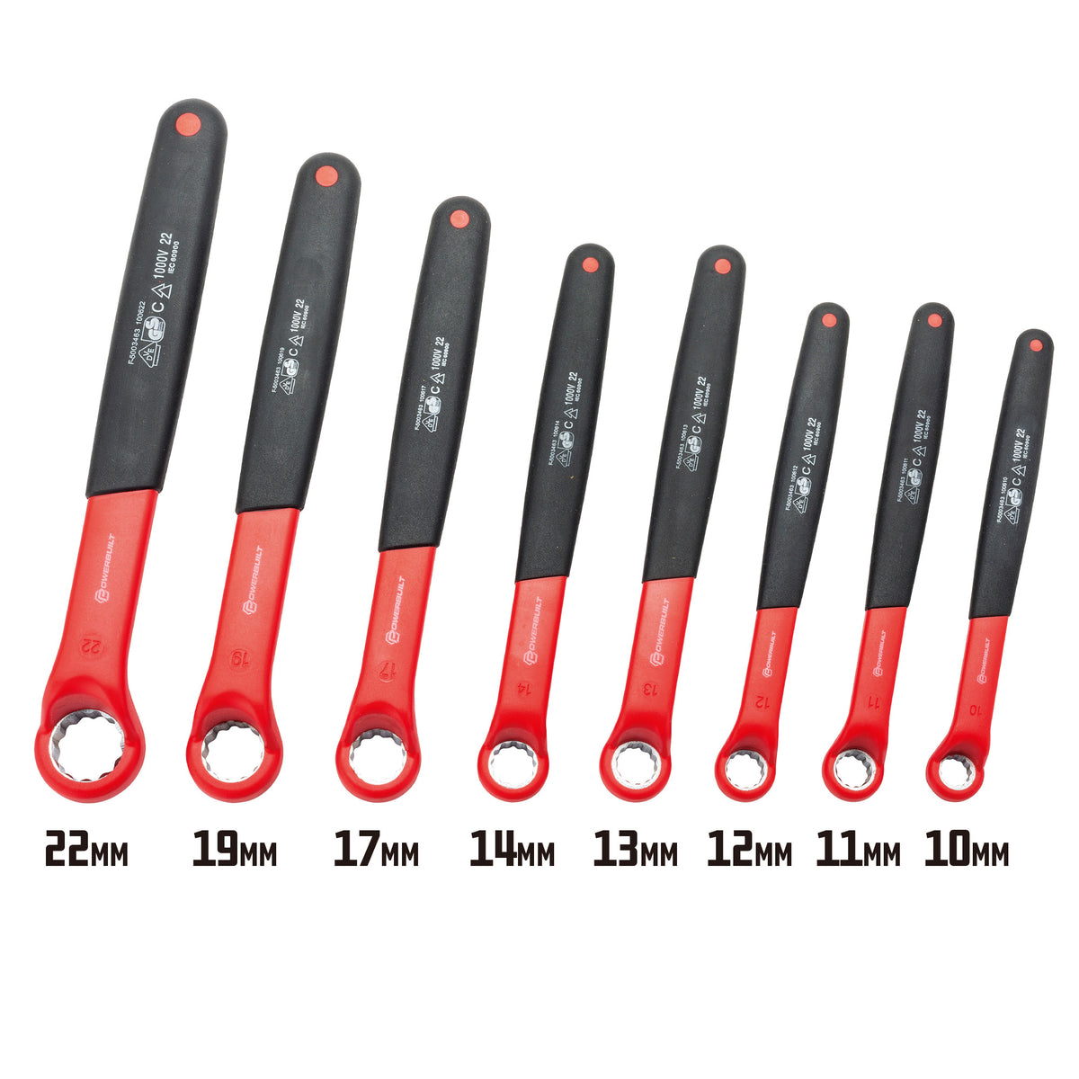 8 Piece Insulated VDE Offset Box End Metric Wrench Set