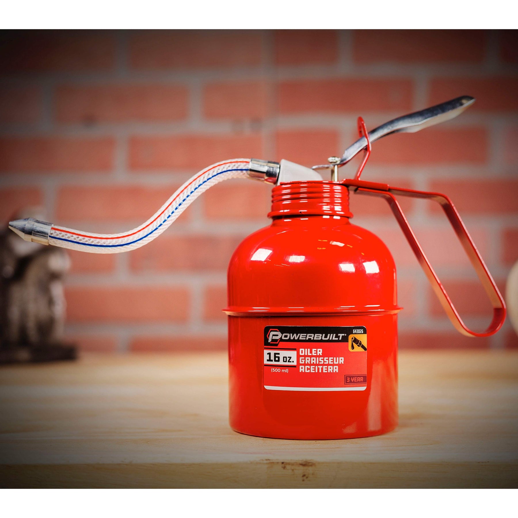 16 Ounce Oil Can - Red