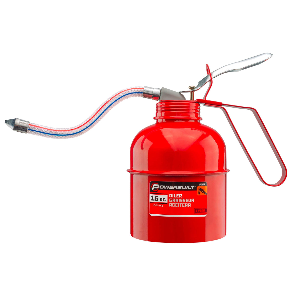 16 Ounce Oil Can - Red