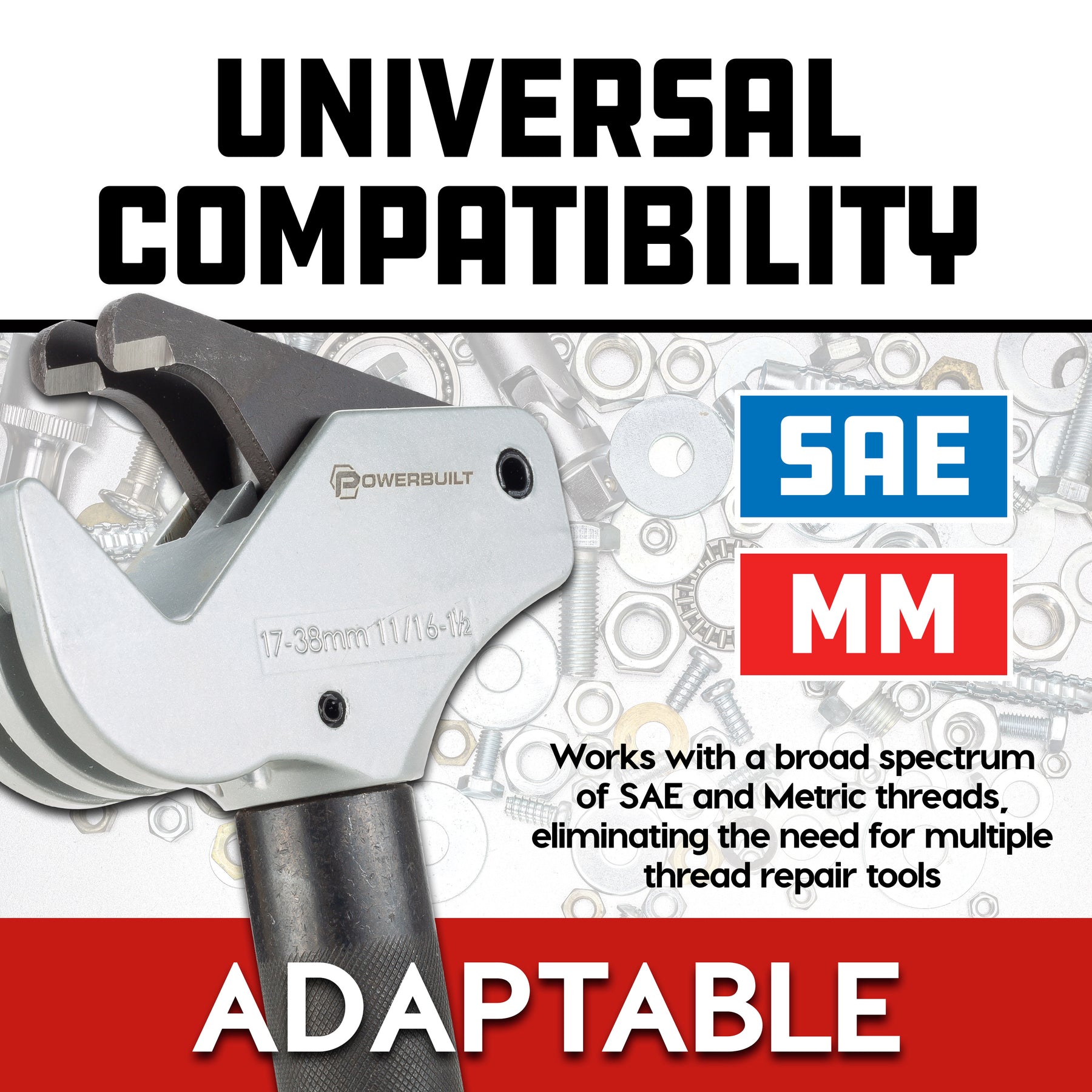 Universal Thread Repair Tool 11/16" - 1-1/2" SAE / 17 - 38mm Metric
