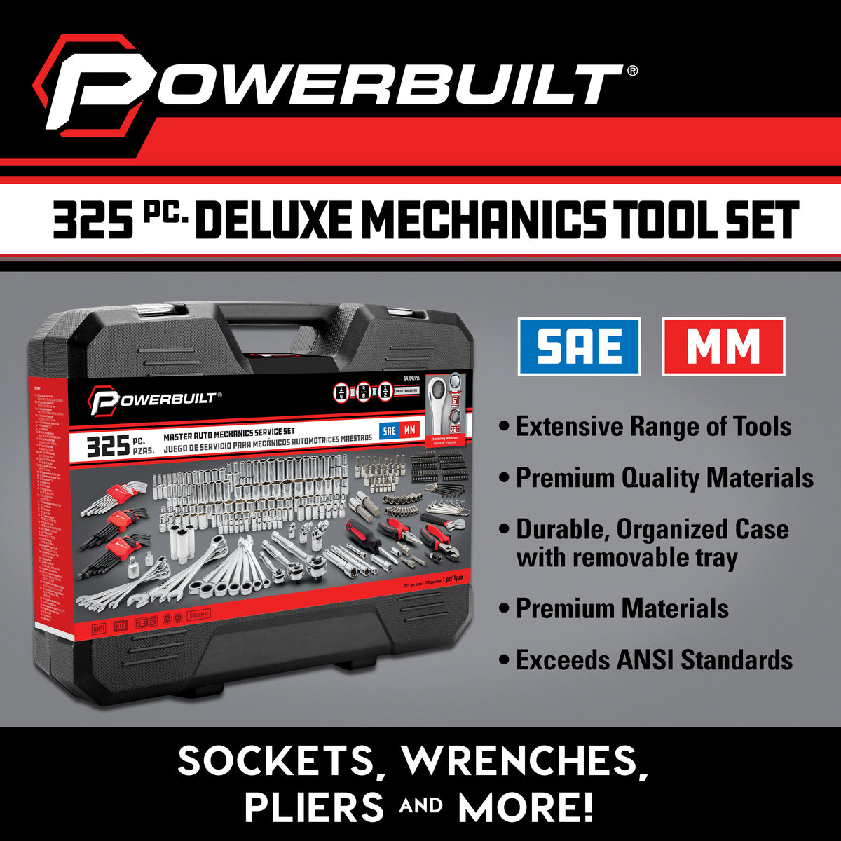 325 Piece Deluxe Mechanics Tool Set