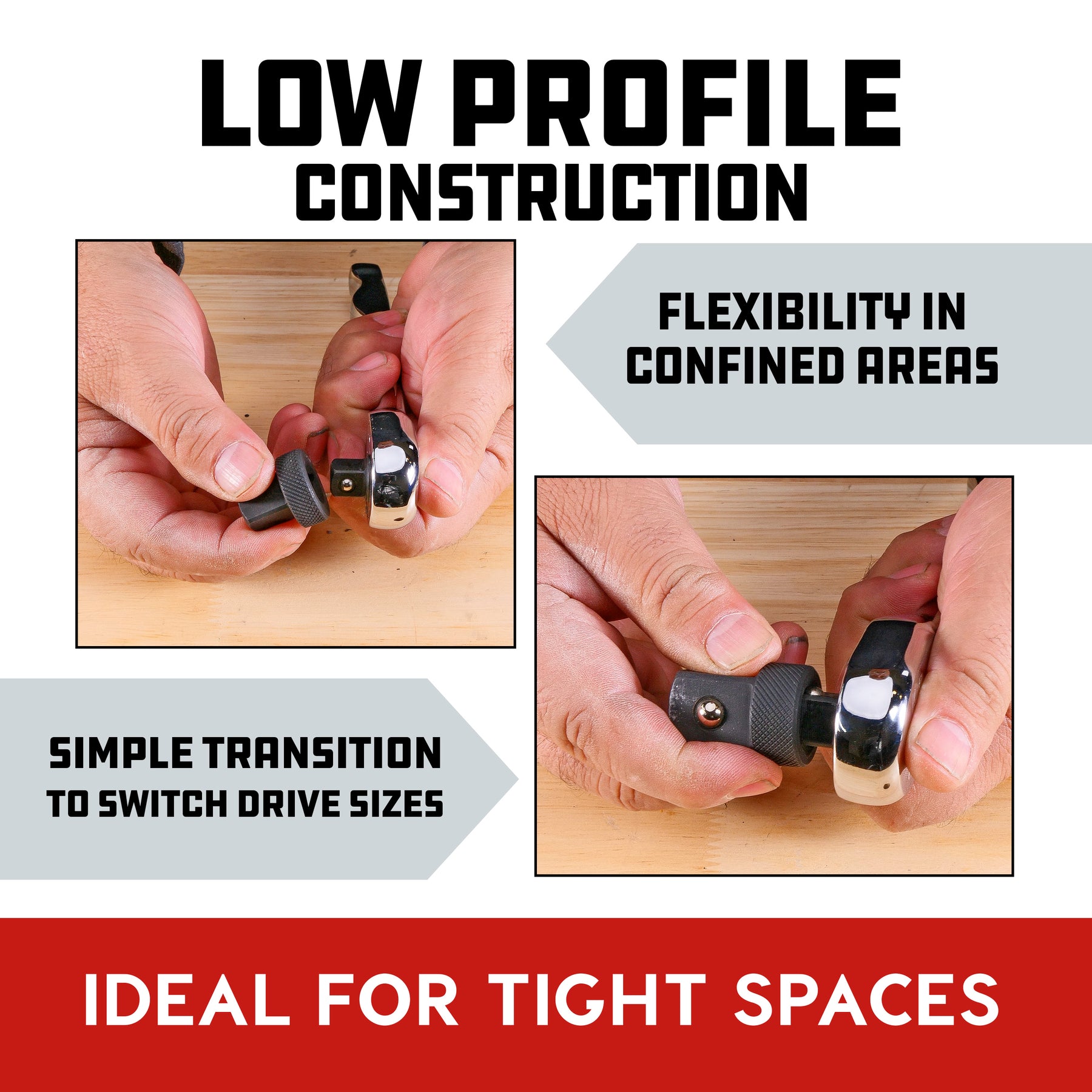 6 Piece Wobble Adaptor and Low Profile Adaptor Set