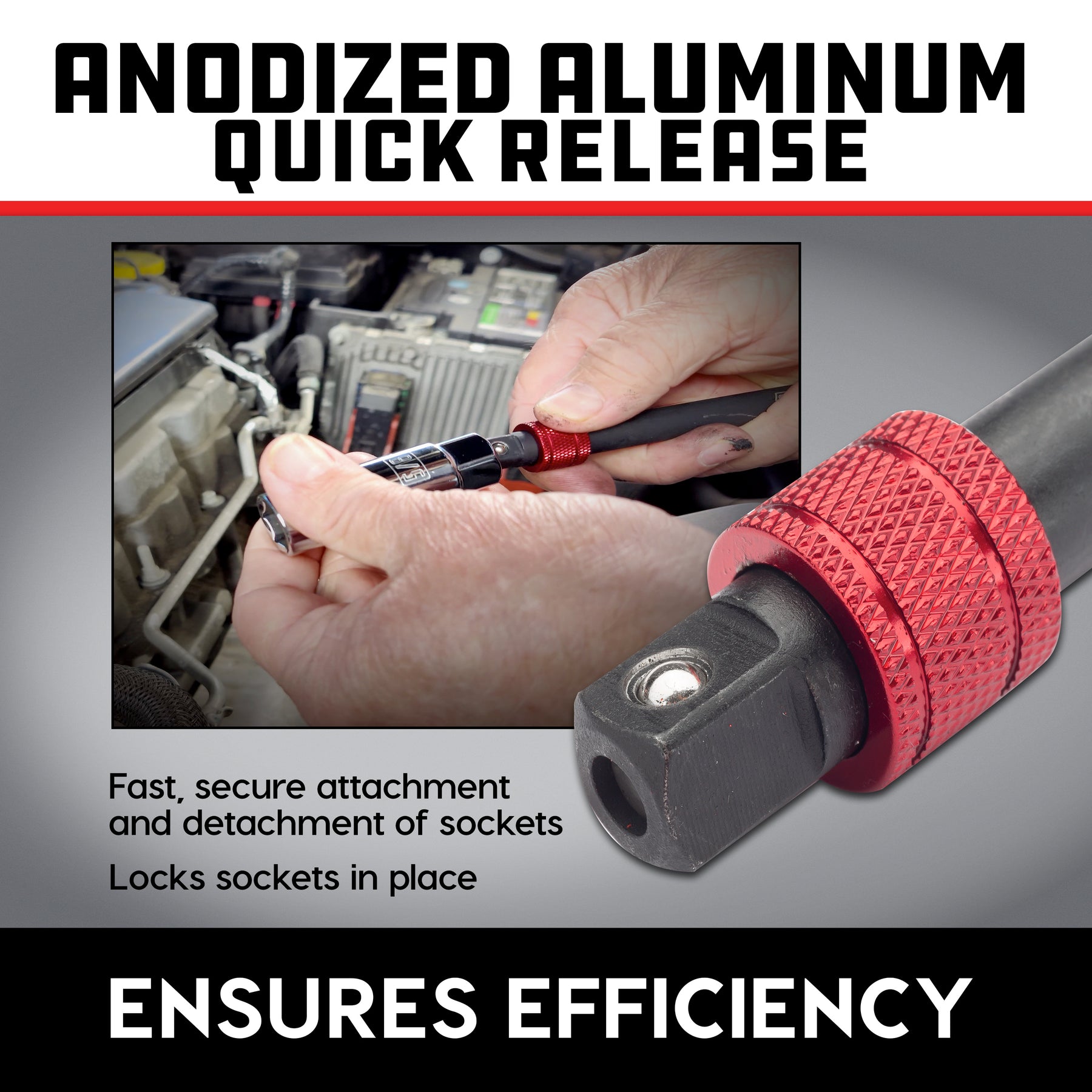 3 Piece Quick Release 3/8-Inch Drive Extension Bar Set