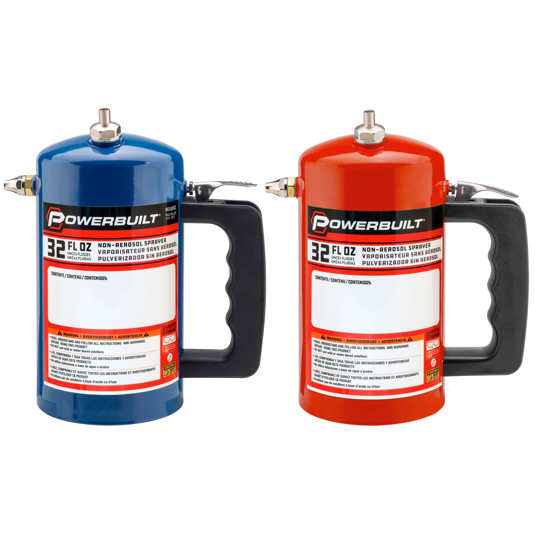 2 Pack Non-Aerosol Pressurized Sprayers ( RED / Blue )2ece2ece