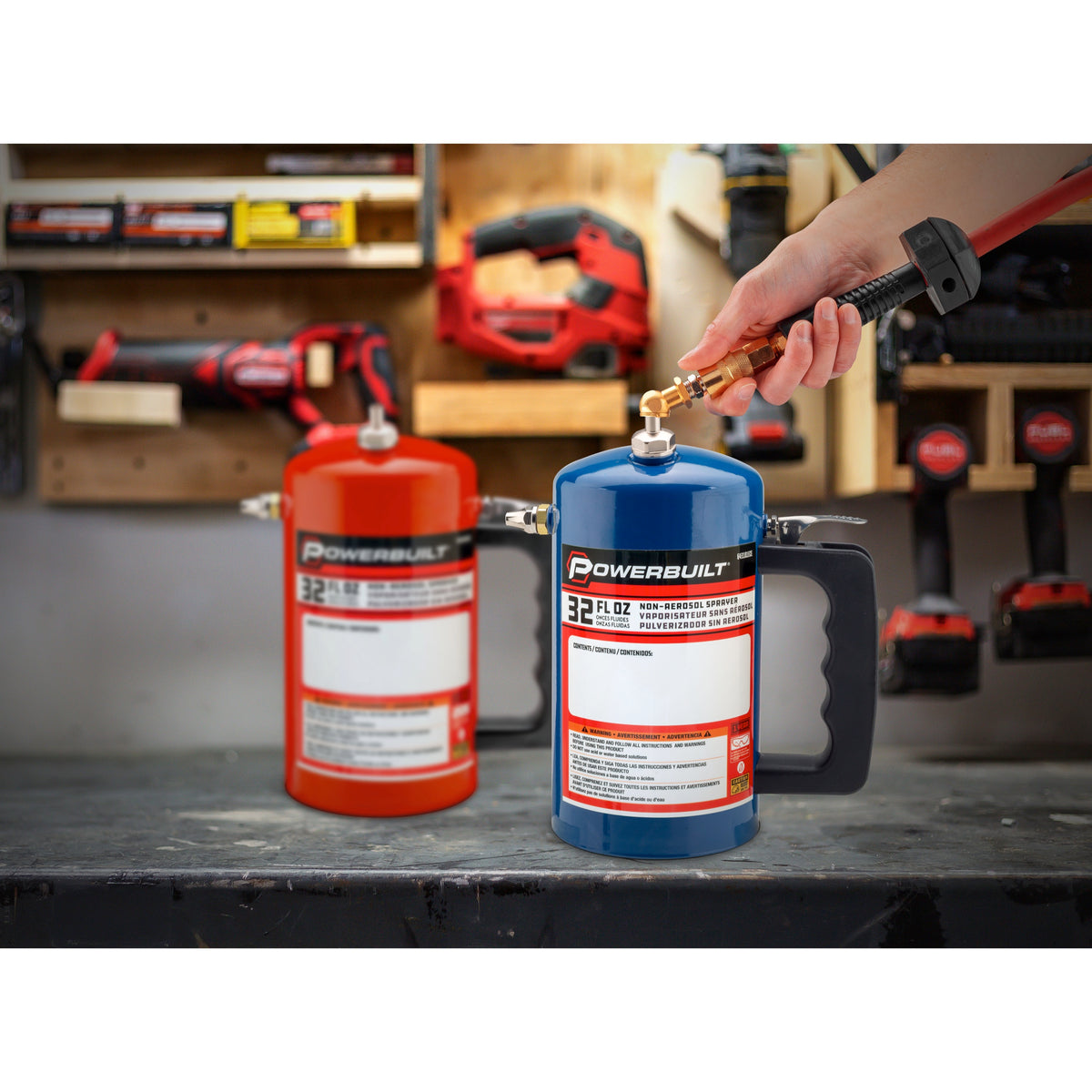 2 Pack Non-Aerosol Pressurized Sprayers ( RED / Blue )2ece2ece