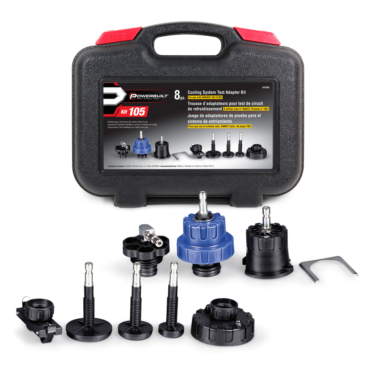 8 Piece Cooling System Test Adapter Kit