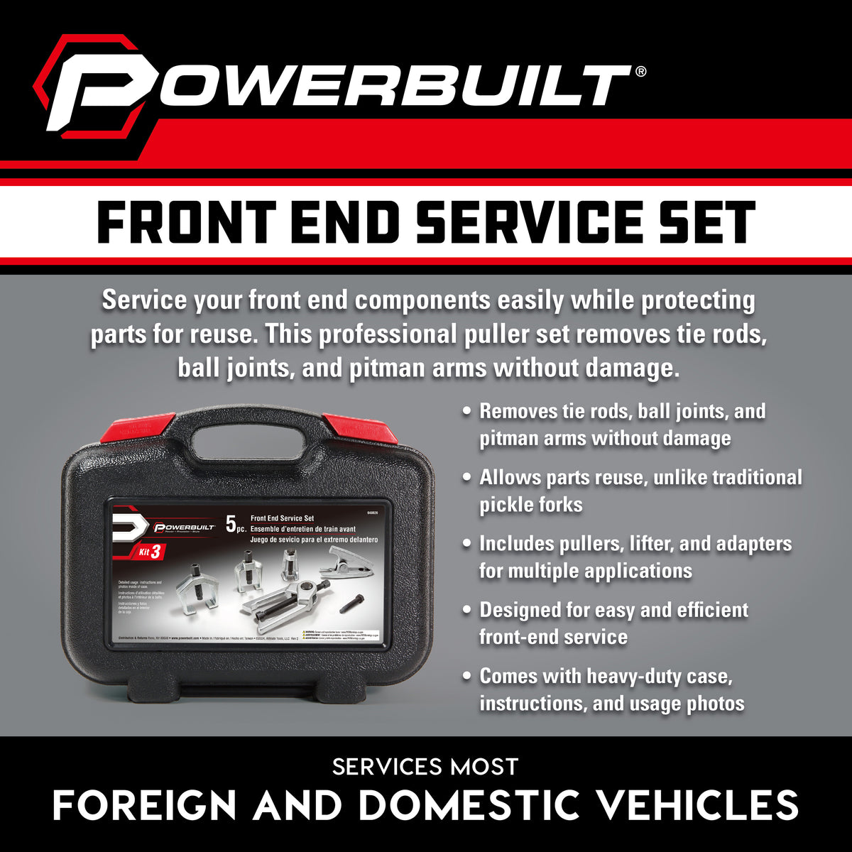 5 Piece Front End Service Kit