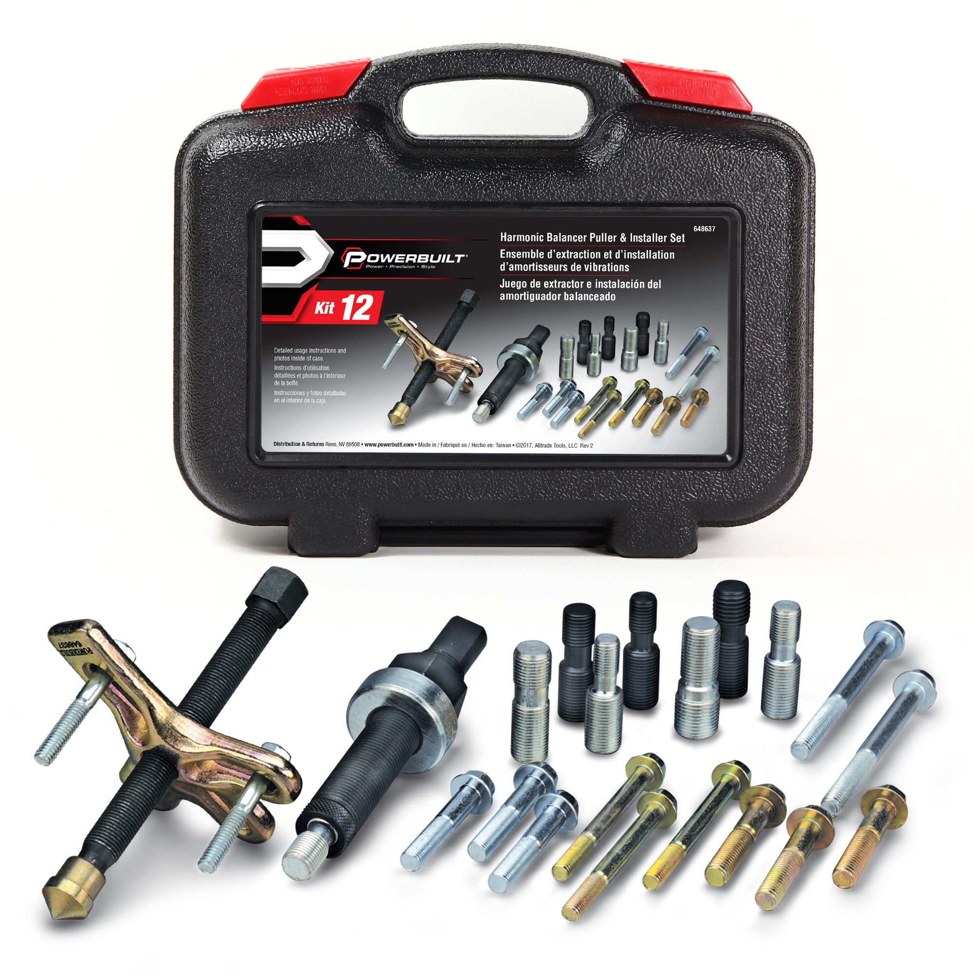 Powerbuilt Harmonic Balancer Puller and Installer Tool Set, Install and Remove Kit, Cars and Light Trucks, Storage Case - 648637並行輸入 Powerbuilt Powerbuilt Harmonic Balancer Puller ⁄ Pulley Installer