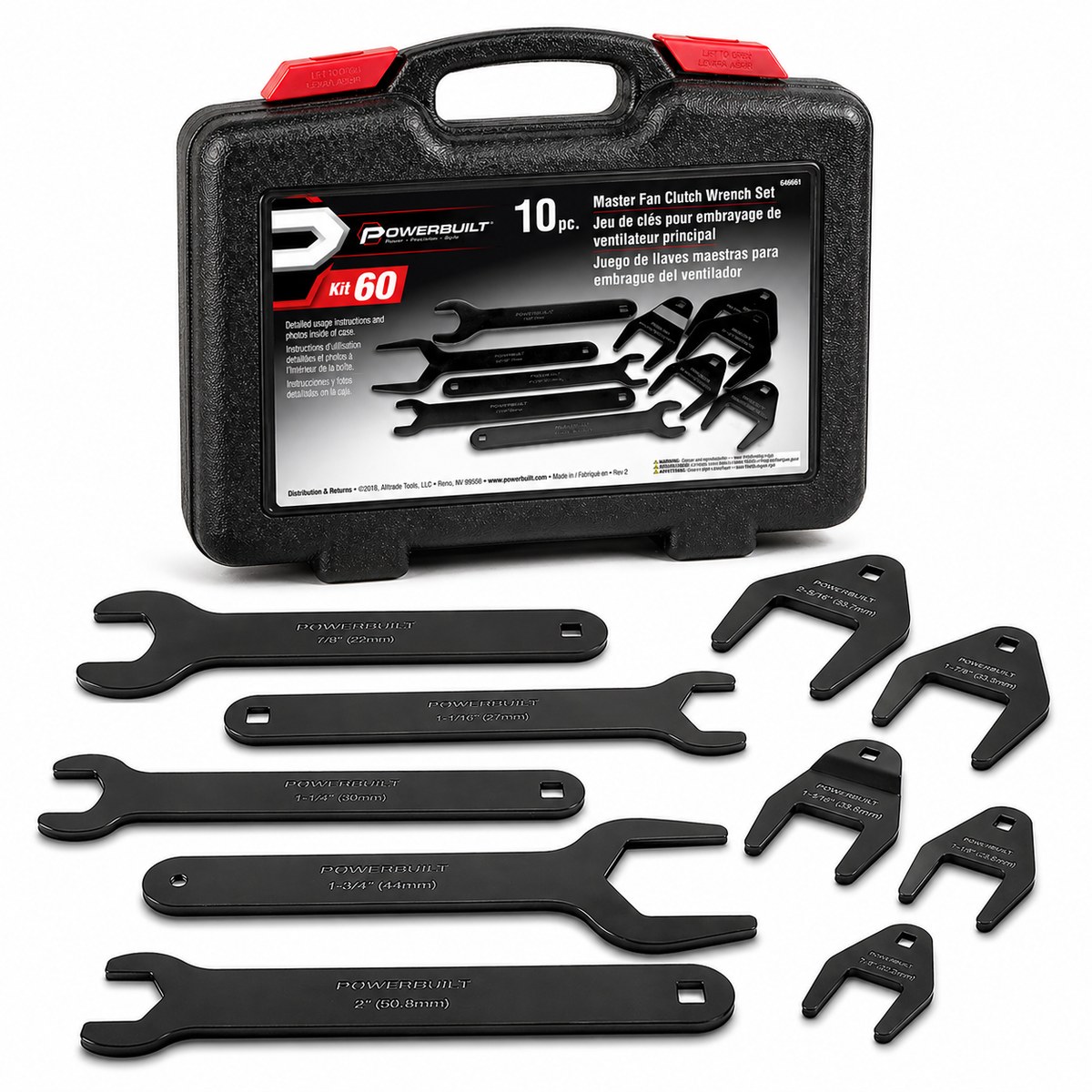 10 Piece Fan Clutch Wrench Master Set