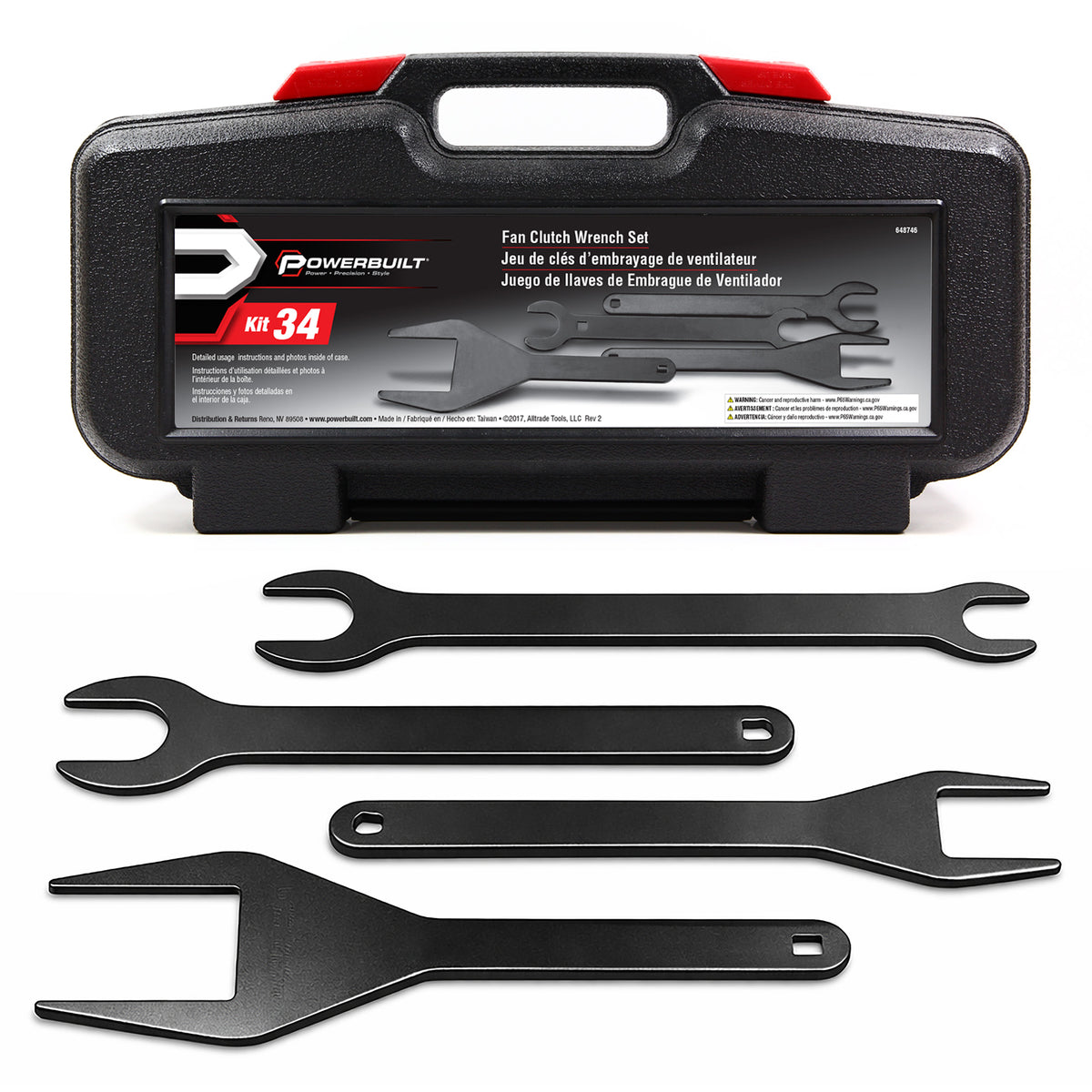 4 Piece Fan Clutch Wrench Kit