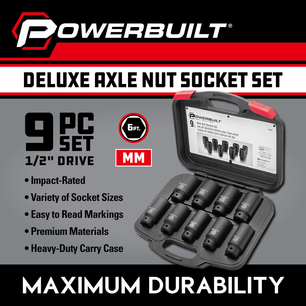 Master Axle Nut Socket Kit