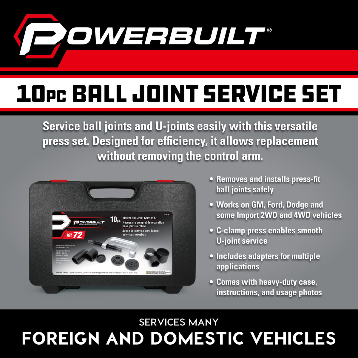 10 Piece Master Ball Joint Service Kit