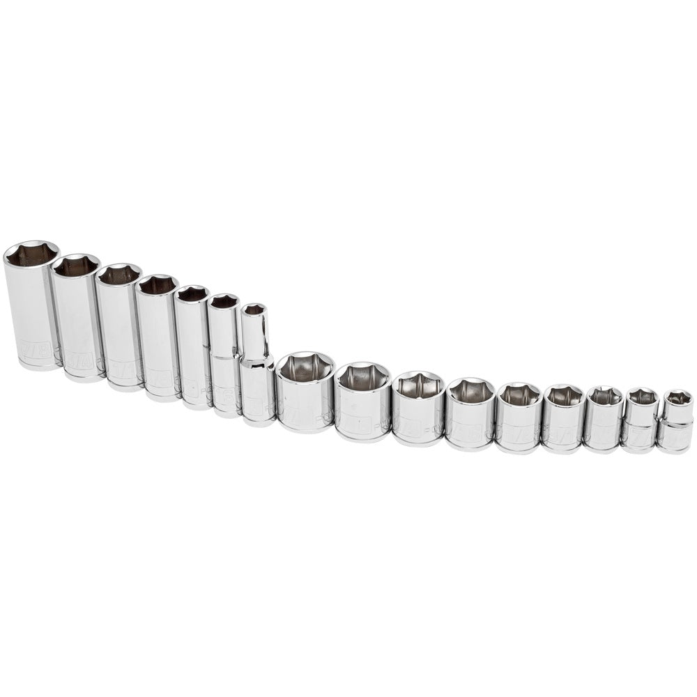 16 Piece 3/8 in. Dr. SAE 6 Pt. Socket Set