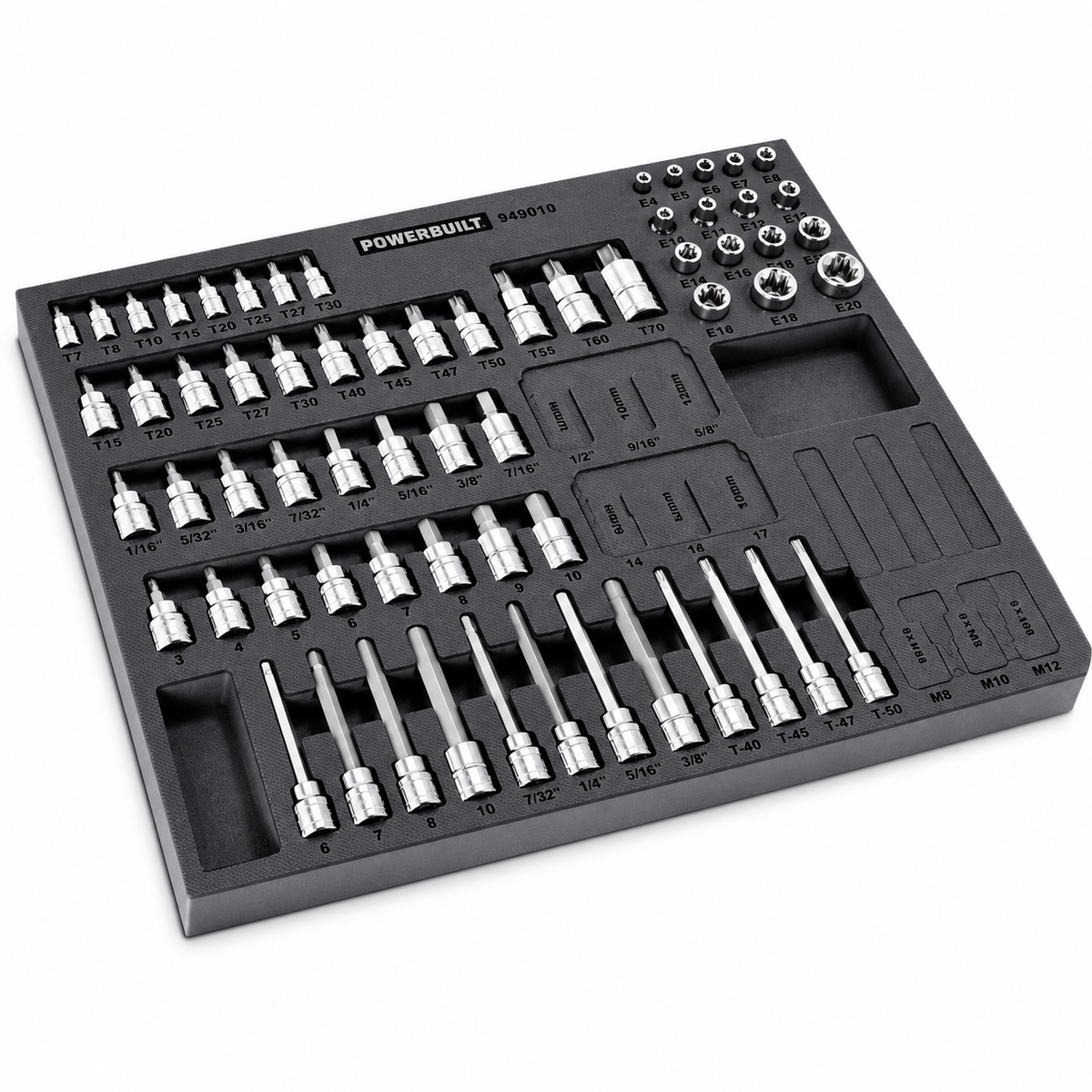 64 Piece Pro Tech Bit and E-Torx Socket Set