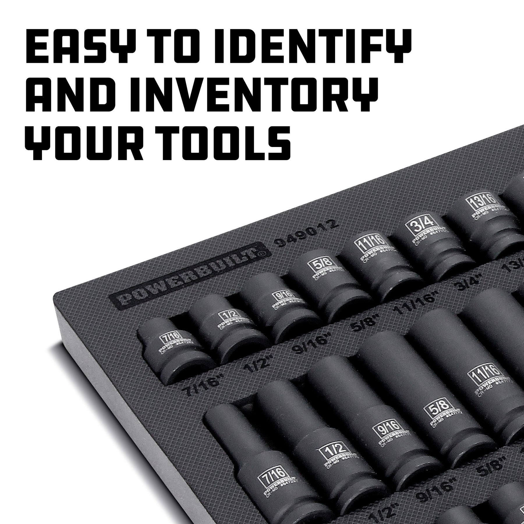 63 Piece 6 Point SAE & Metric Pro Tech Impact Socket Set