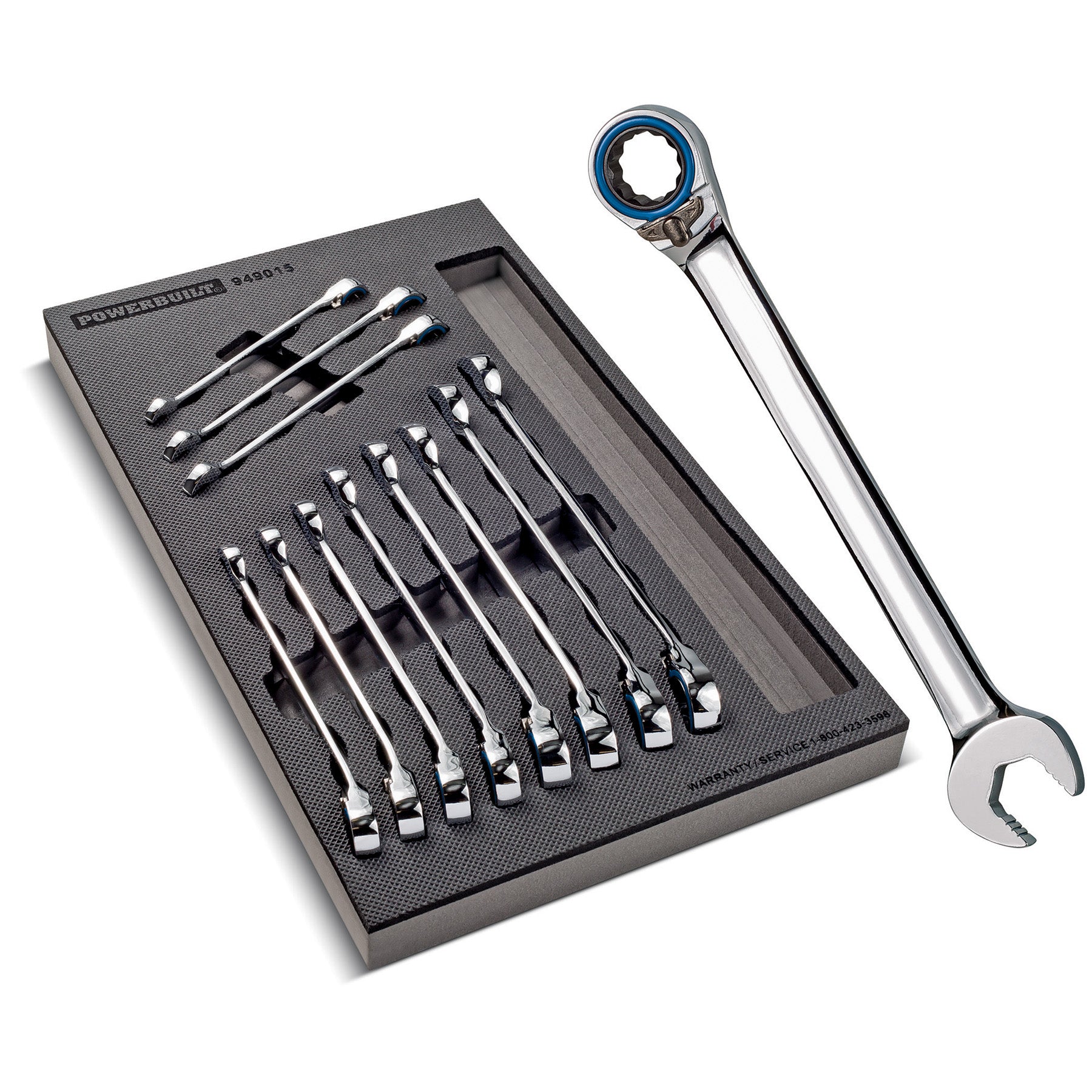 モディファイRAT SAE Reversible Ratcheting Wrench Set - 11 Piece - 72 Tooth