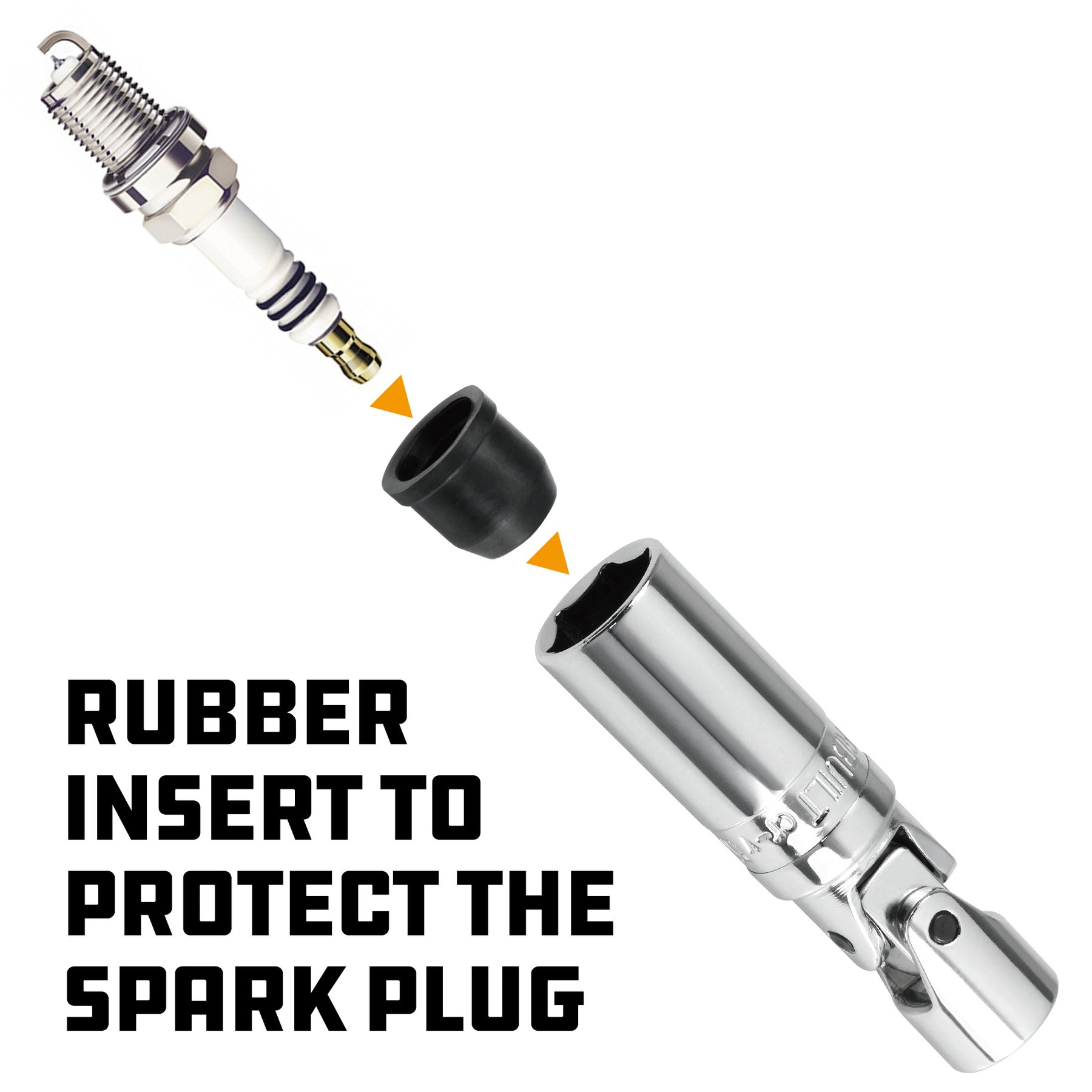 3/8 Inch Drive 5/8 Inch U-Joint Spark Plug Socket