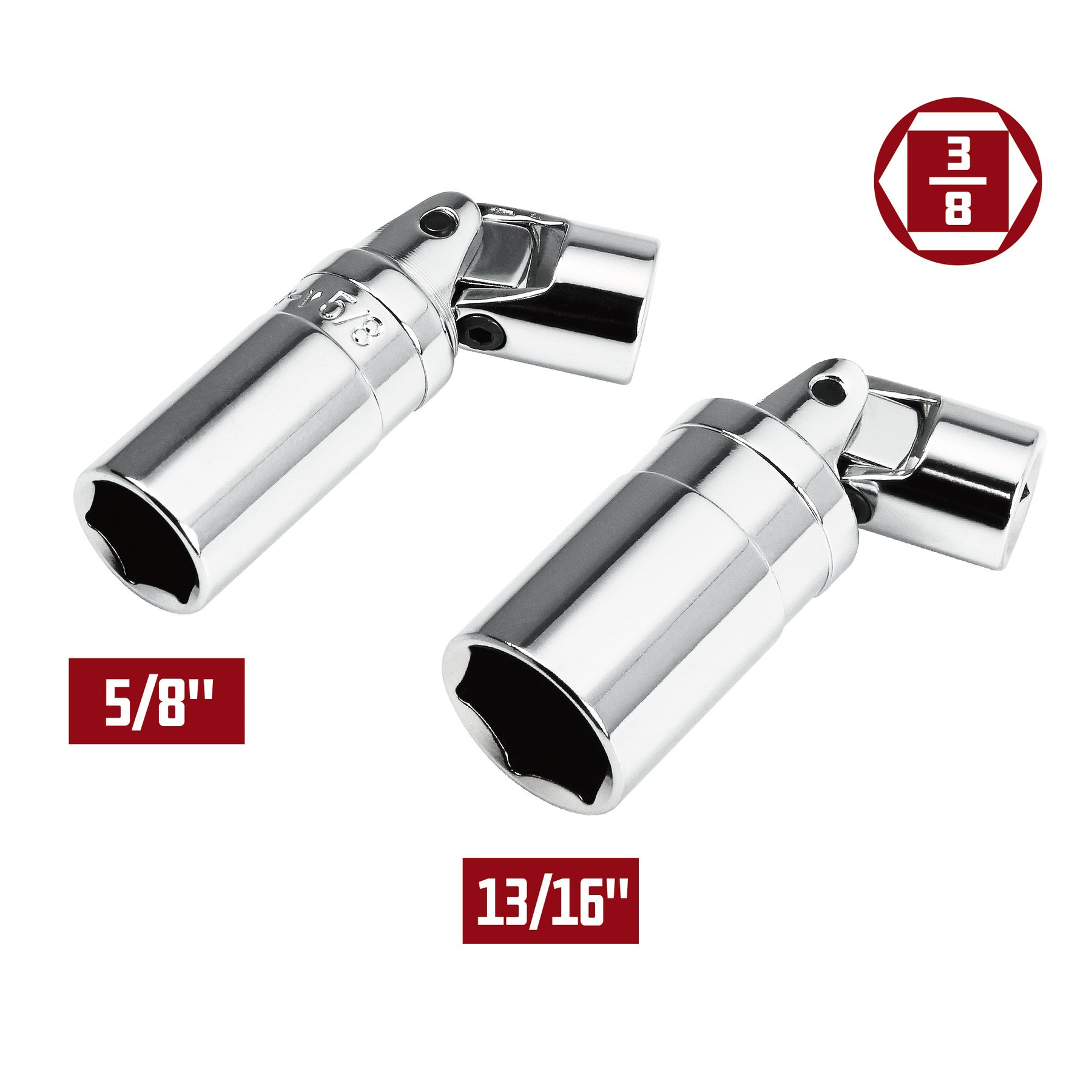 3/8 Inch Drive 5/8 Inch U-Joint Spark Plug Socket