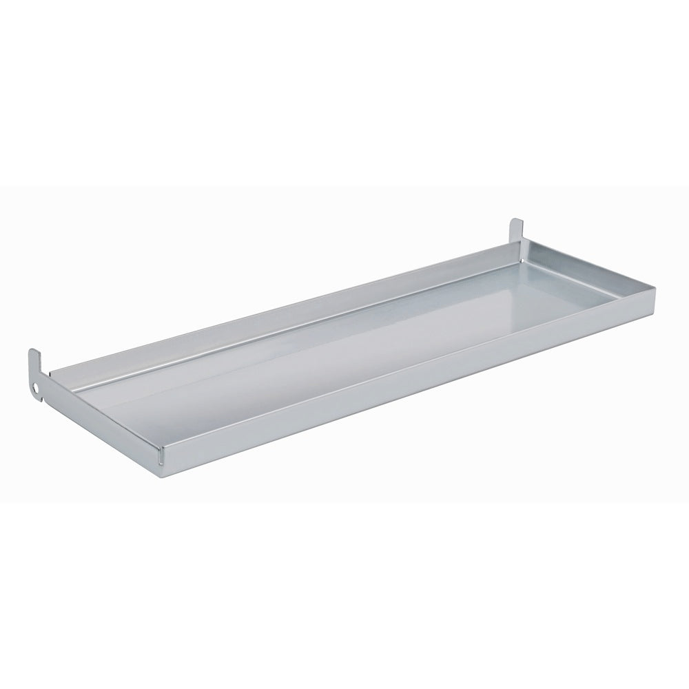 12 in. Metal Tray Shelf for Wall Mount Pegboard