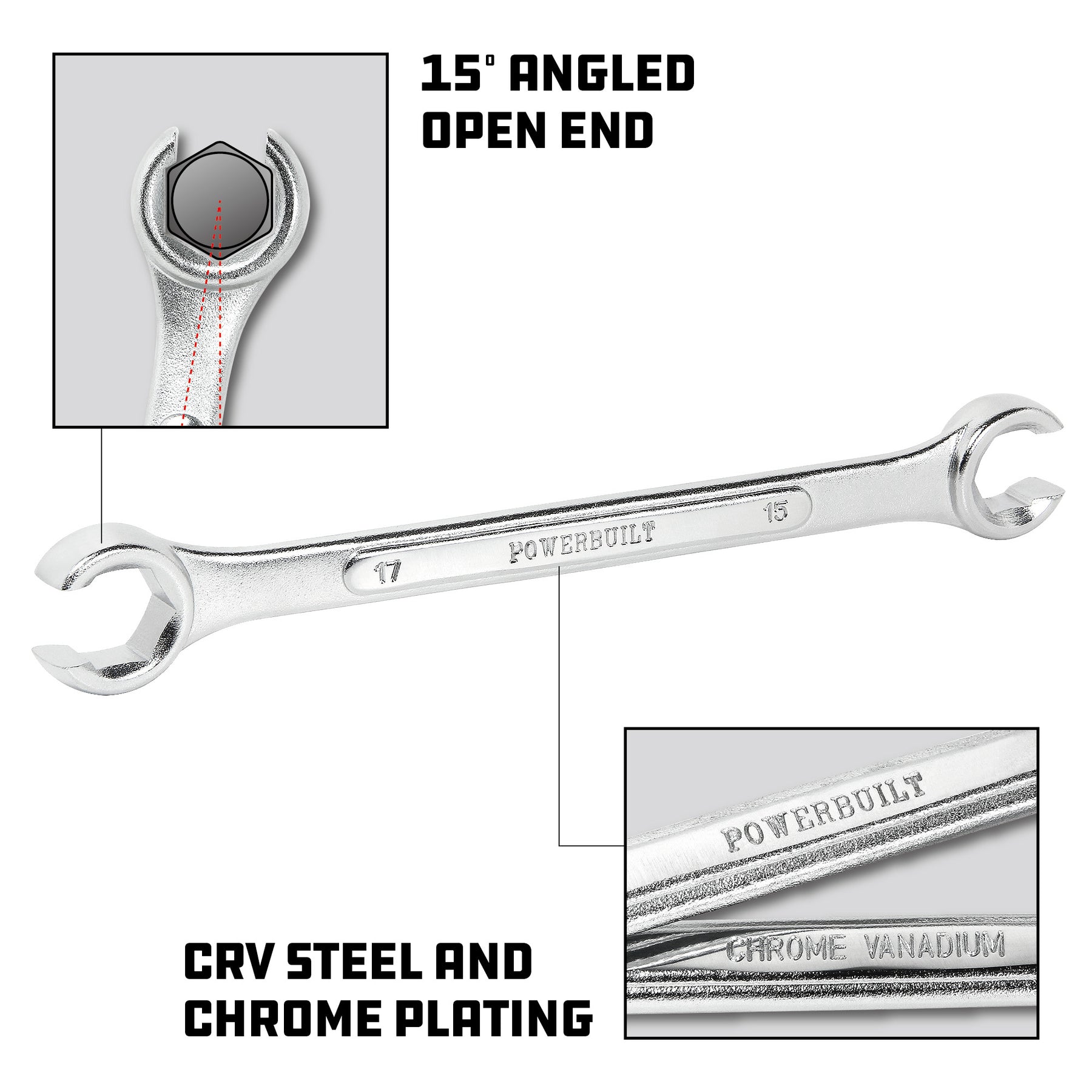 4 Piece Metric Flare Nut Wrench Set