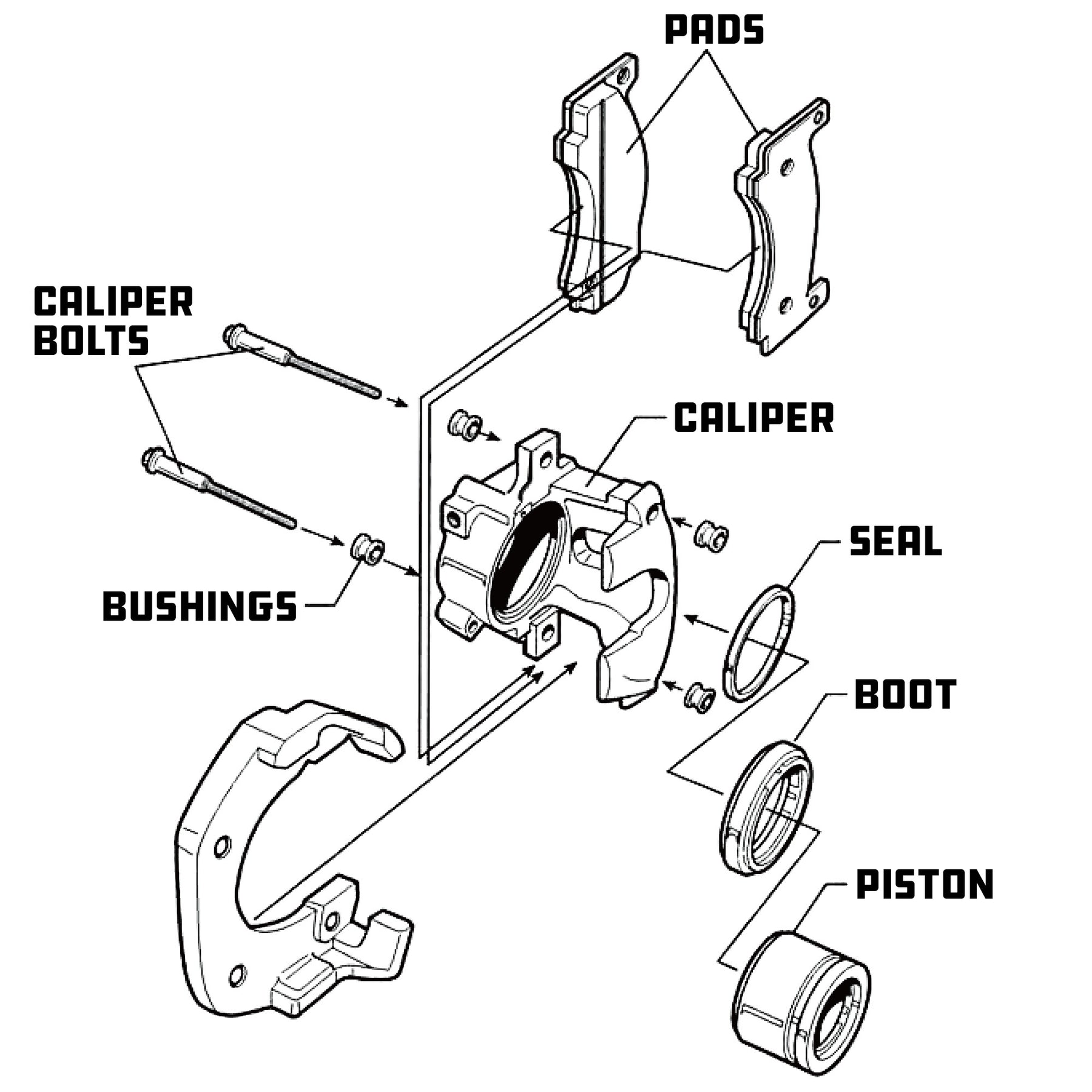 12 Piece Disc Brake Repair Kit