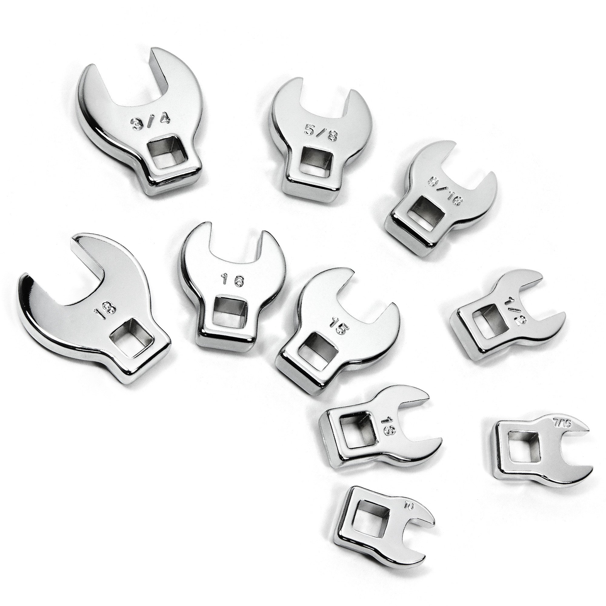 10-Piece Metric Crowfoot Wrench Set – 10mm To 22mm Open End, With Clip Organizer For 3/8 Drive Ratchet 10-Piece Metric Crowfoot Wrench Set – 10mm To 22mm Open End, With Clip Organizer For 3/8 Drive Ratchet