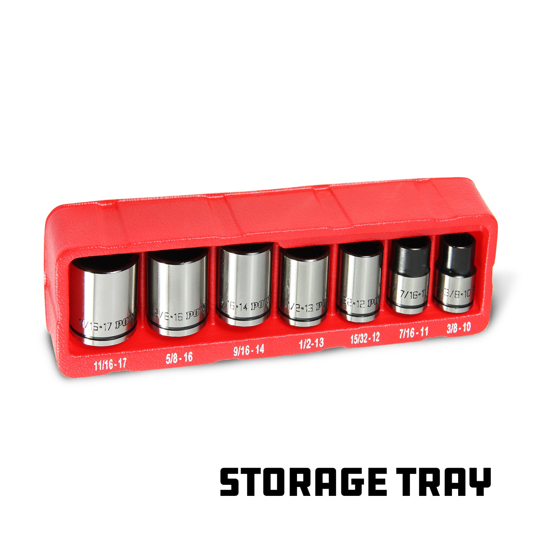 8 Piece 1/4 Inch Drive Universal Socket Set with Tray