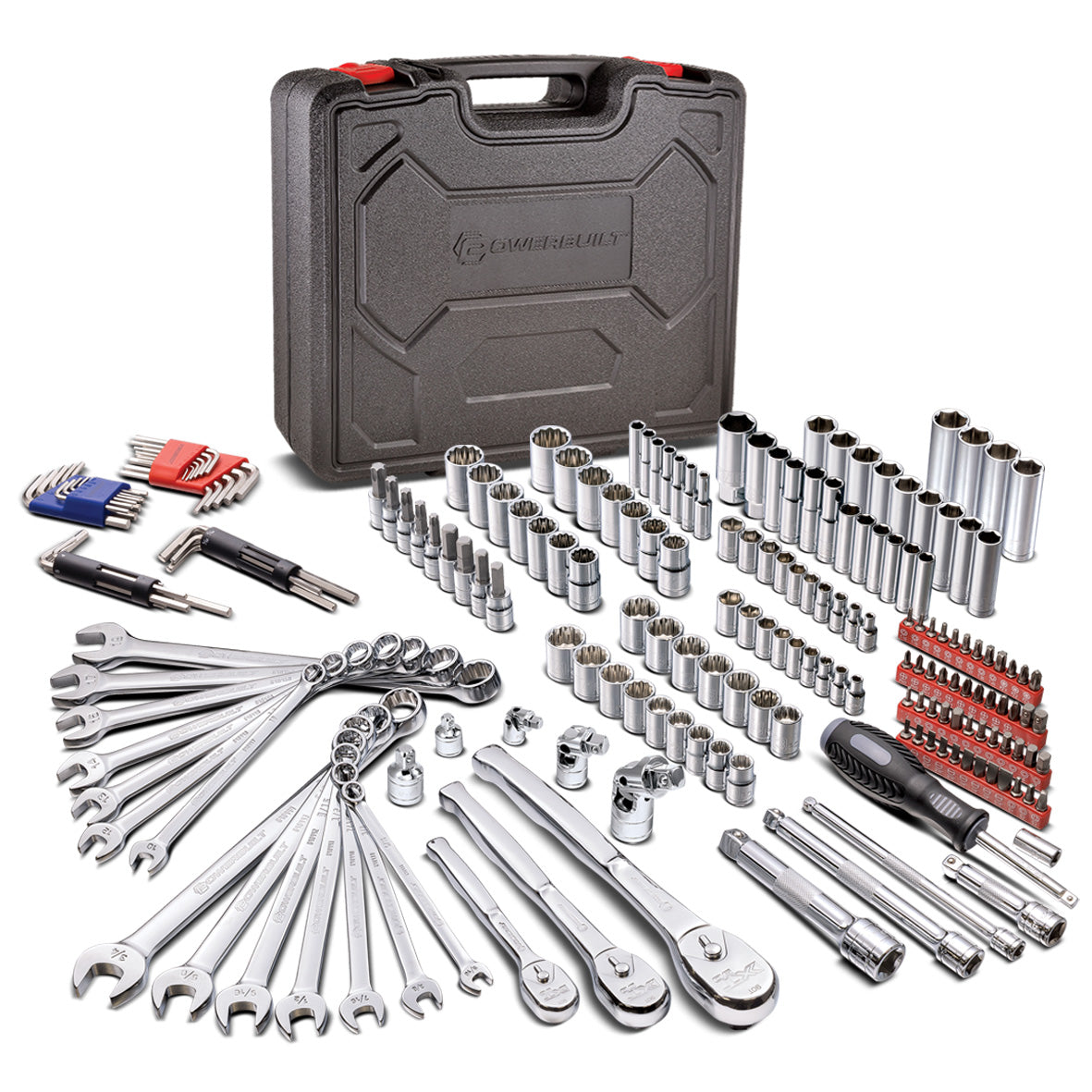 200-Piece Allen Hex Screw Socket Assortment – Fine & Coarse Threads, With Storage Case