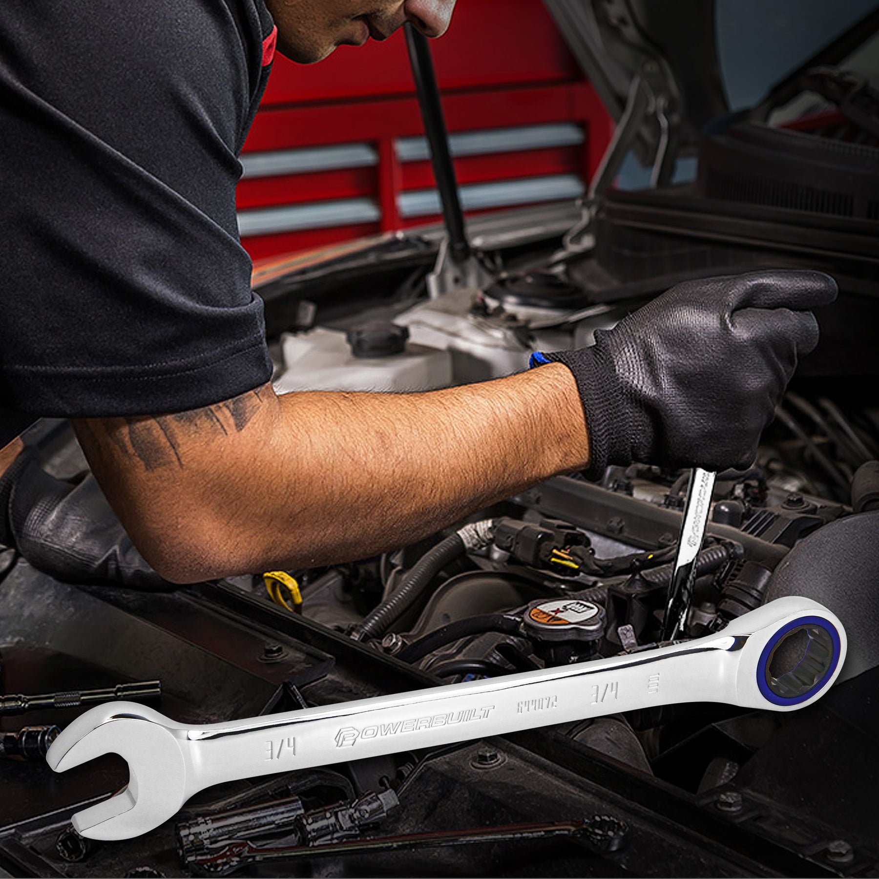 7 Piece SAE 100 Tooth Ratcheting Wrench Set