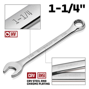 1-1/4 Inch Fully Polished SAE Combination Wrench