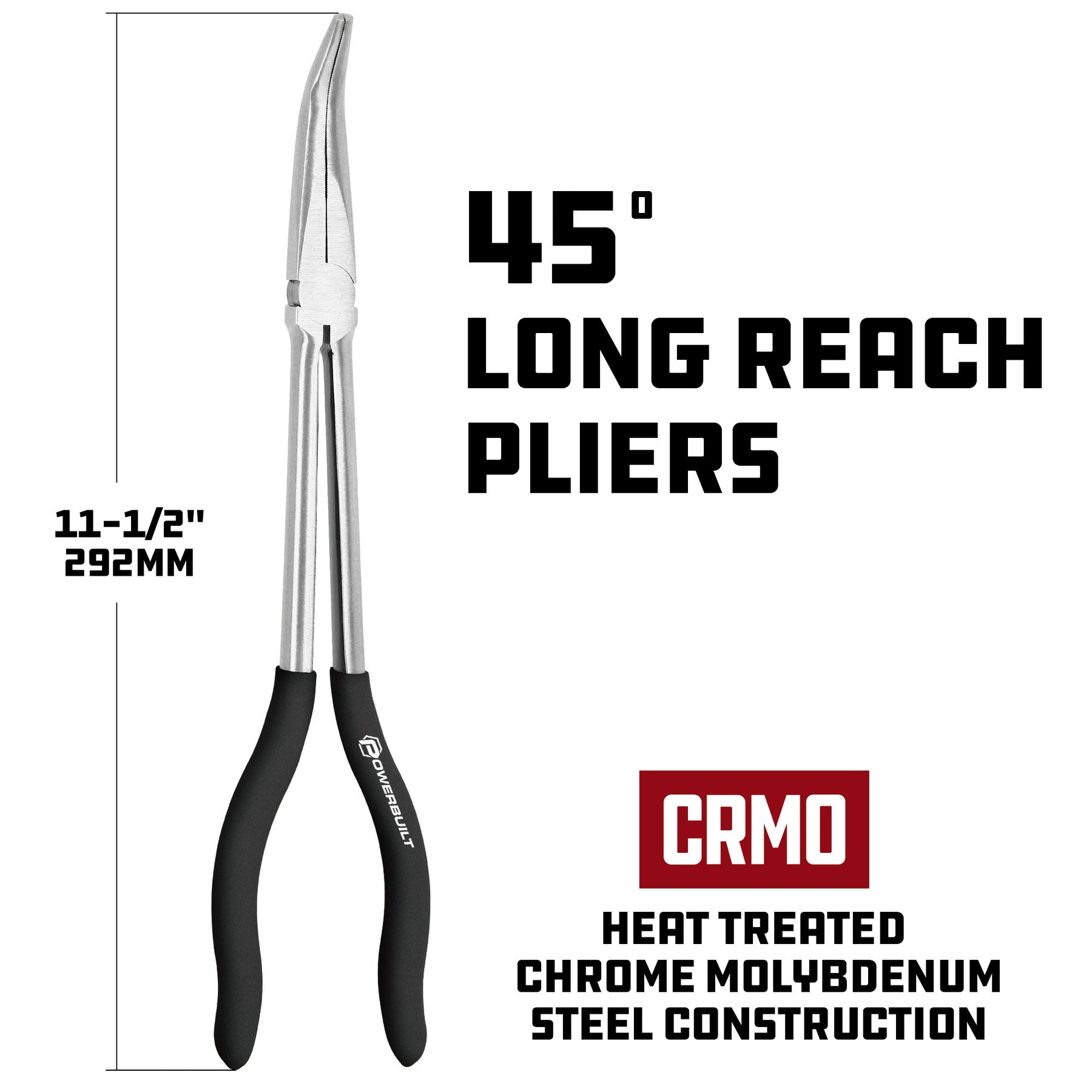 11 in. Pro Tech Long Reach 45 Degree Nose Pliers