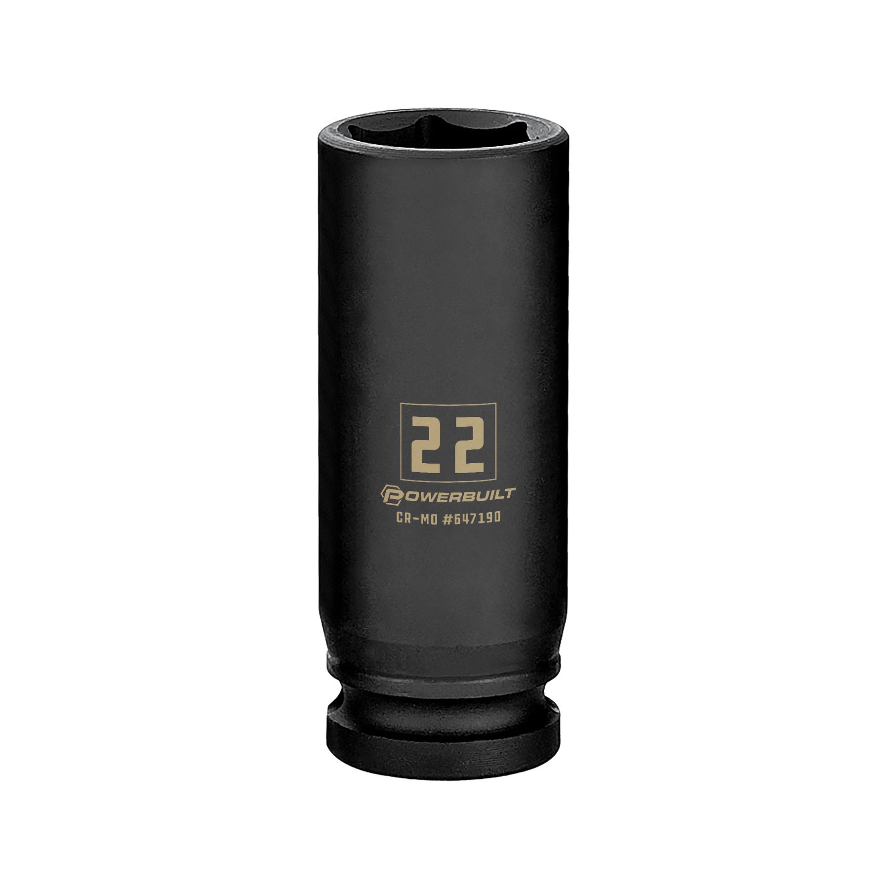 1/2 Inch Drive x 22 MM 6 Point Deep Impact Socket