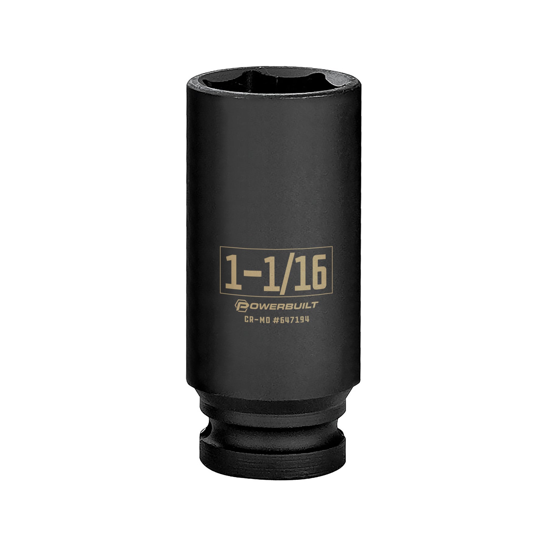 1/2 Inch Drive x 1-1/16 Inch 6 Point Deep Impact Socket