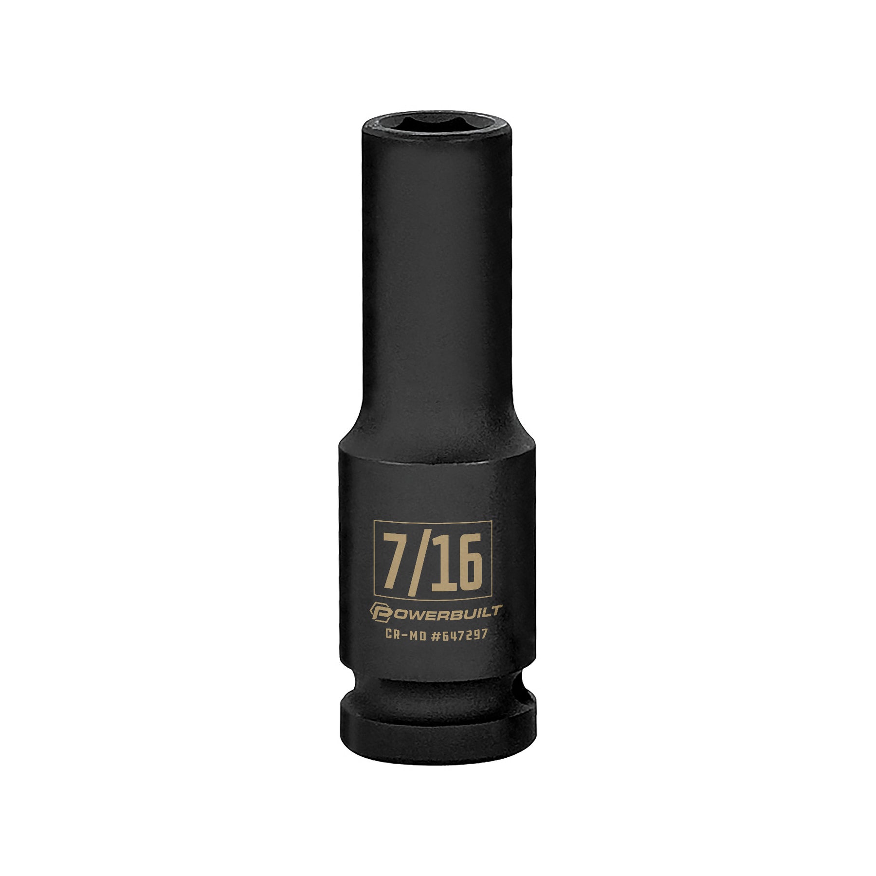 1/2 Inch Drive x 7/16 Inch 6 Point Deep Impact Socket