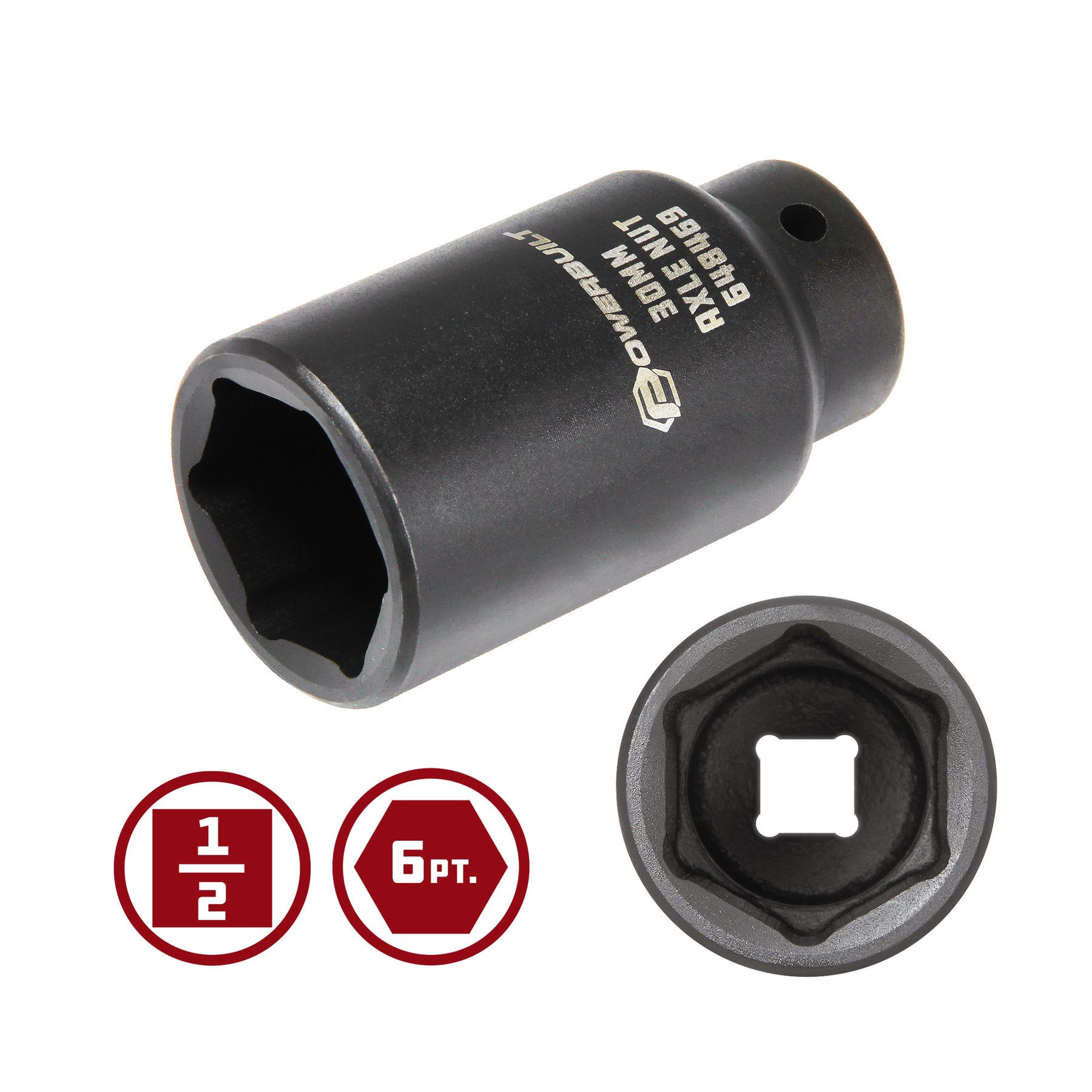 1/2 in. Dr. 30mm Axle Nut Socket