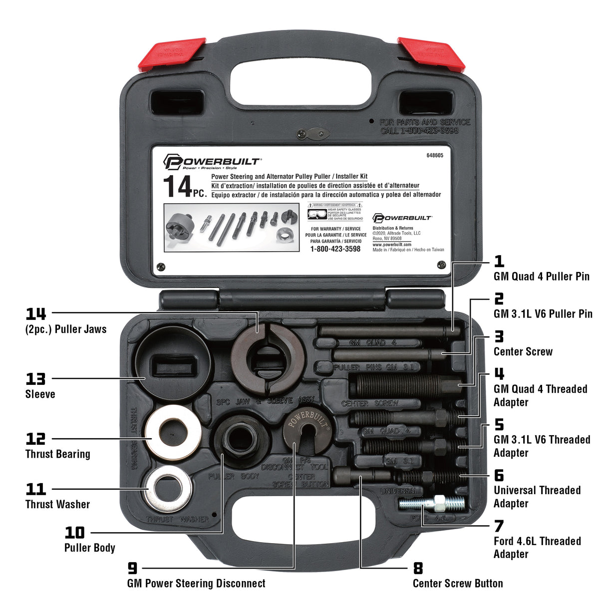 14 Piece Pulley Remover & Installer Kit