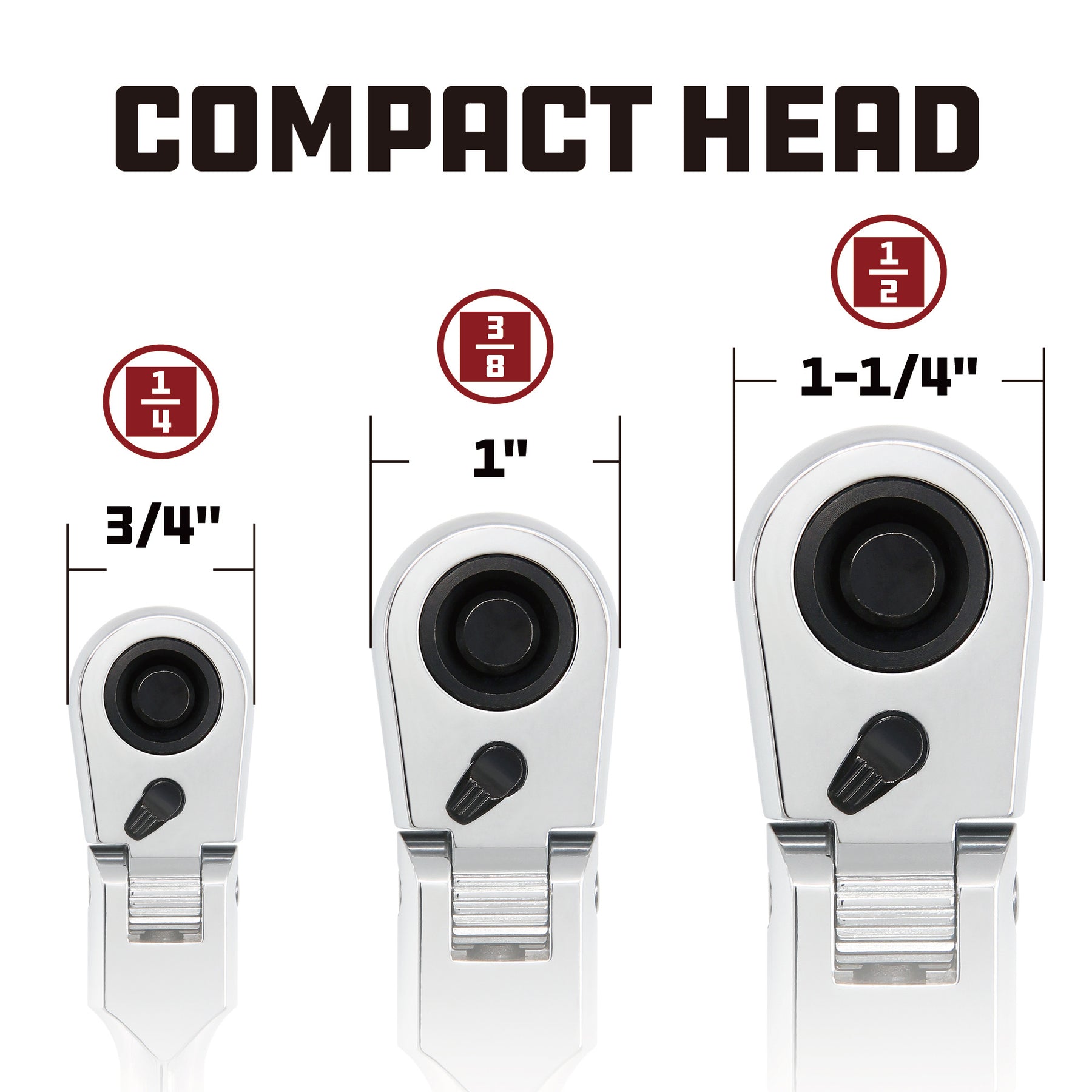 Pro Tech 1/2 in. Dr. 13 in. Long Reach Flex Head Ratchet