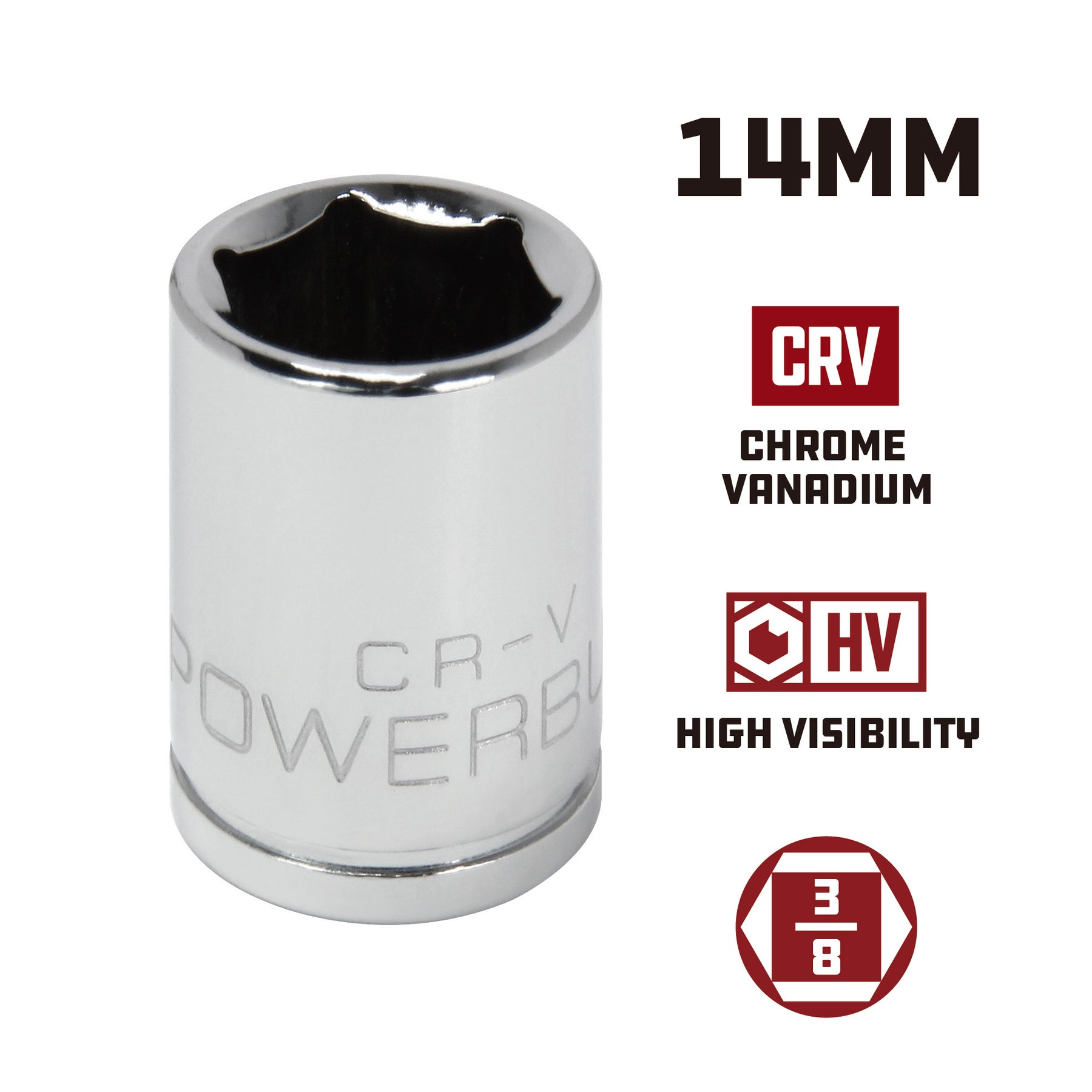 3/8 in. Dr. Sockets - Metric Shallow - 6 Pt.