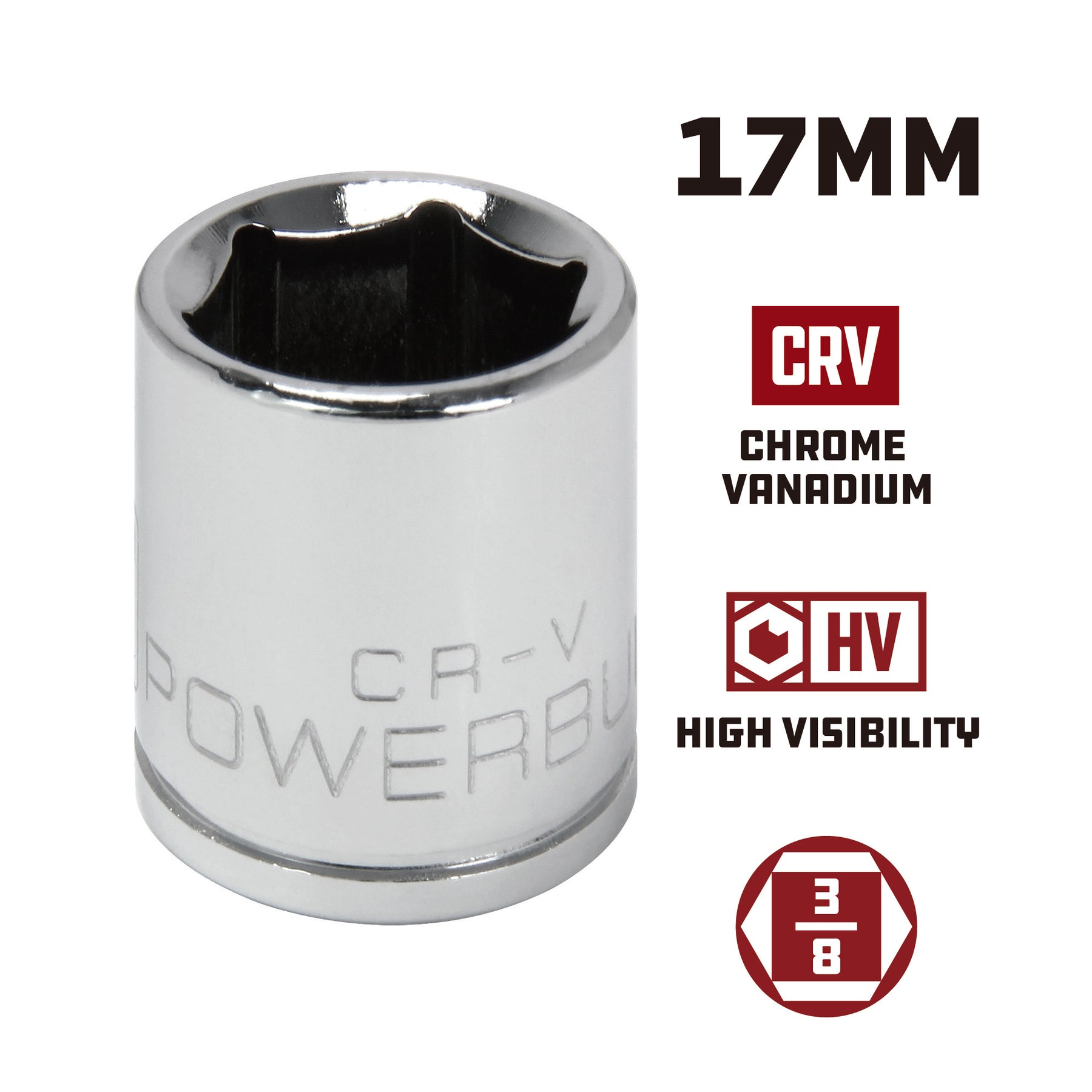 3/8 in. Dr. Sockets - Metric Shallow - 6 Pt.