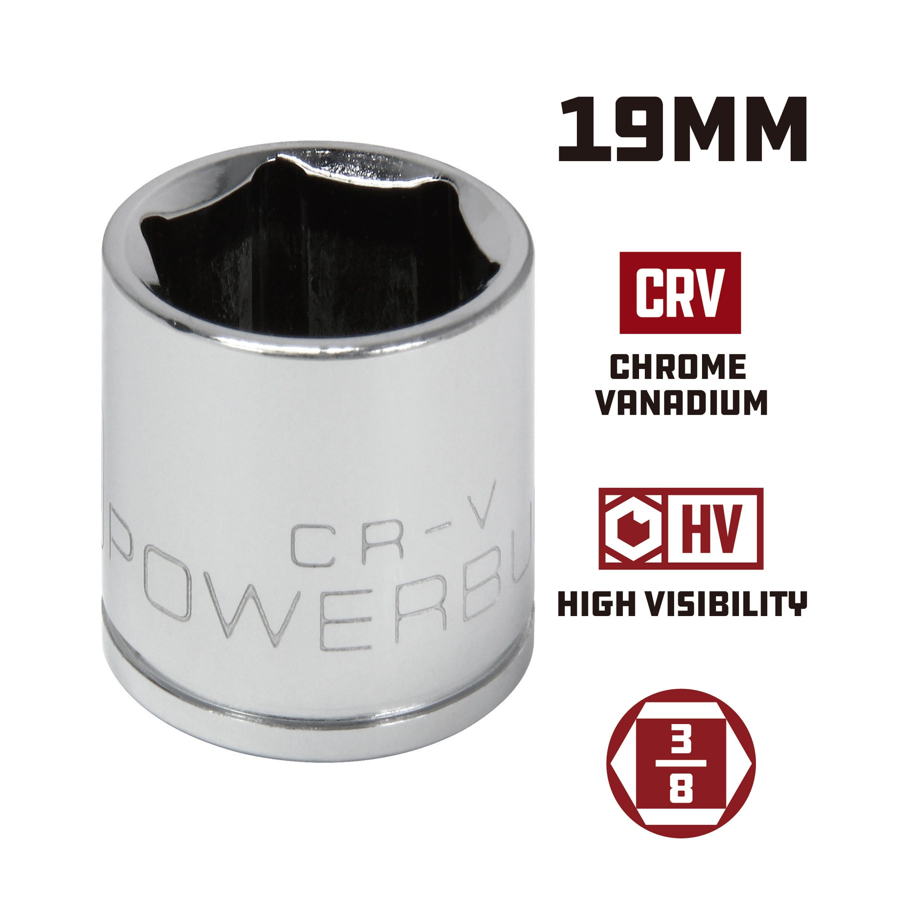 3/8 in. Dr. Sockets - Metric Shallow - 6 Pt.