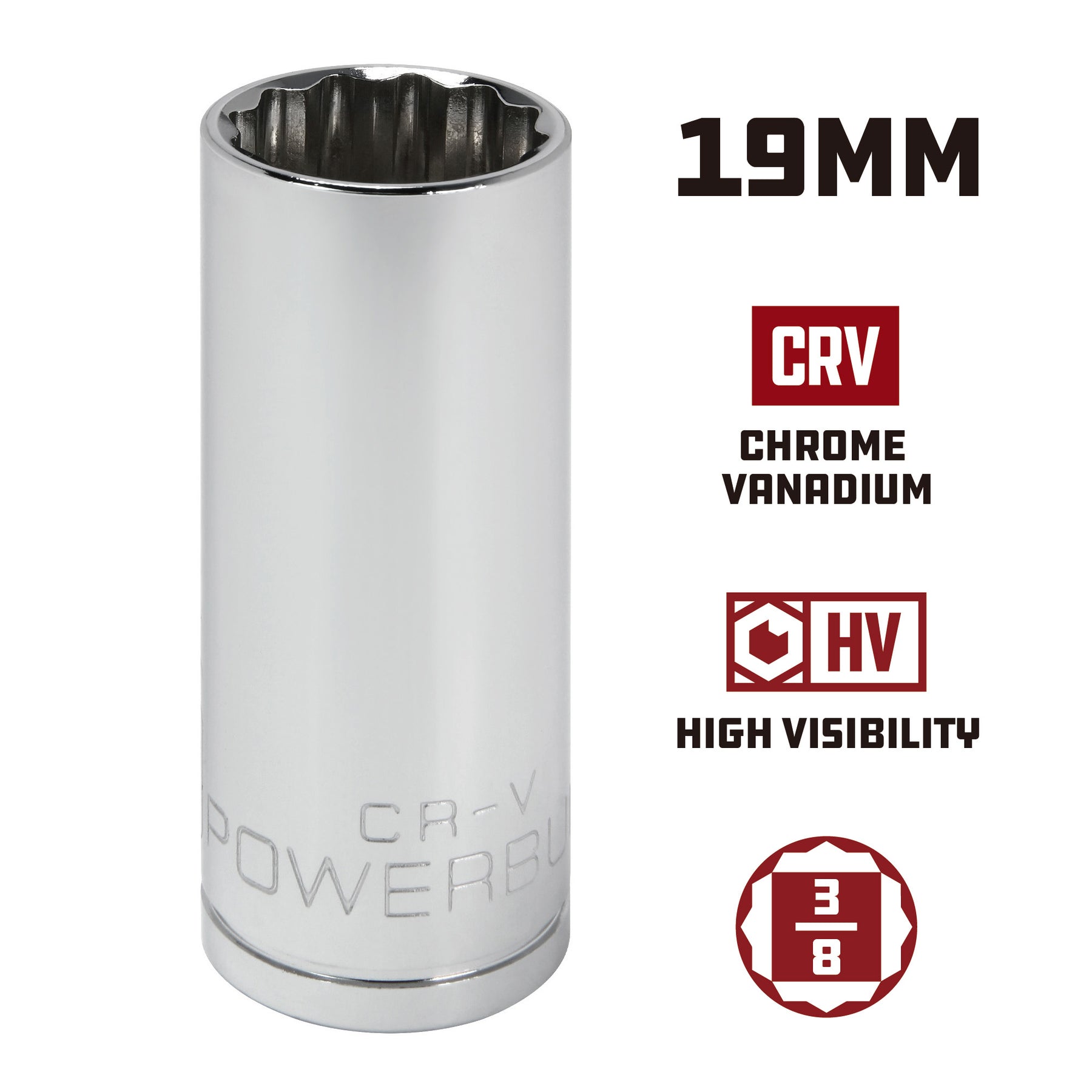 3/8 in. Dr. Sockets - Metric Deep - 12 Pt.