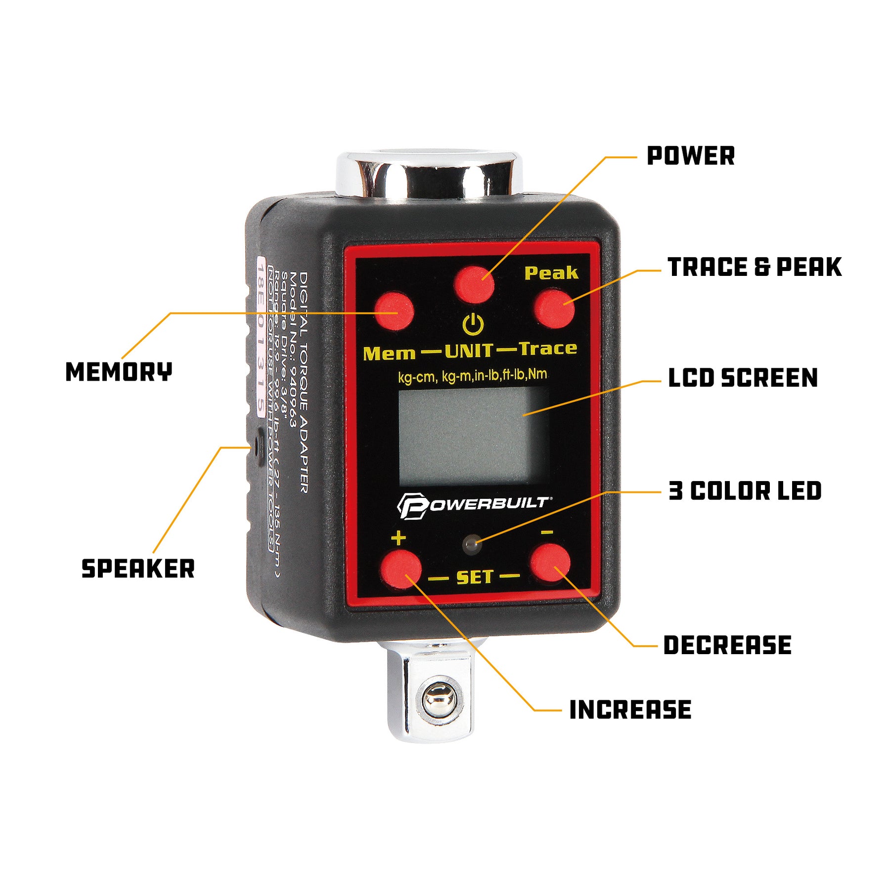 1/2 in. Dr. Digital Torque Socket Adapter