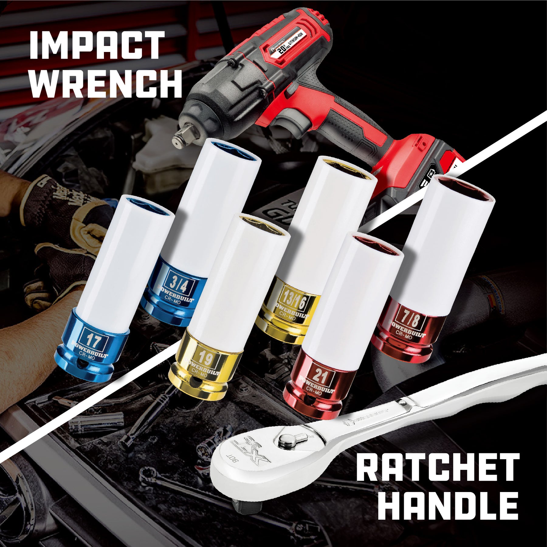 1/2 in. Dr. Thin Wall Lug Nut Sockets - Metric